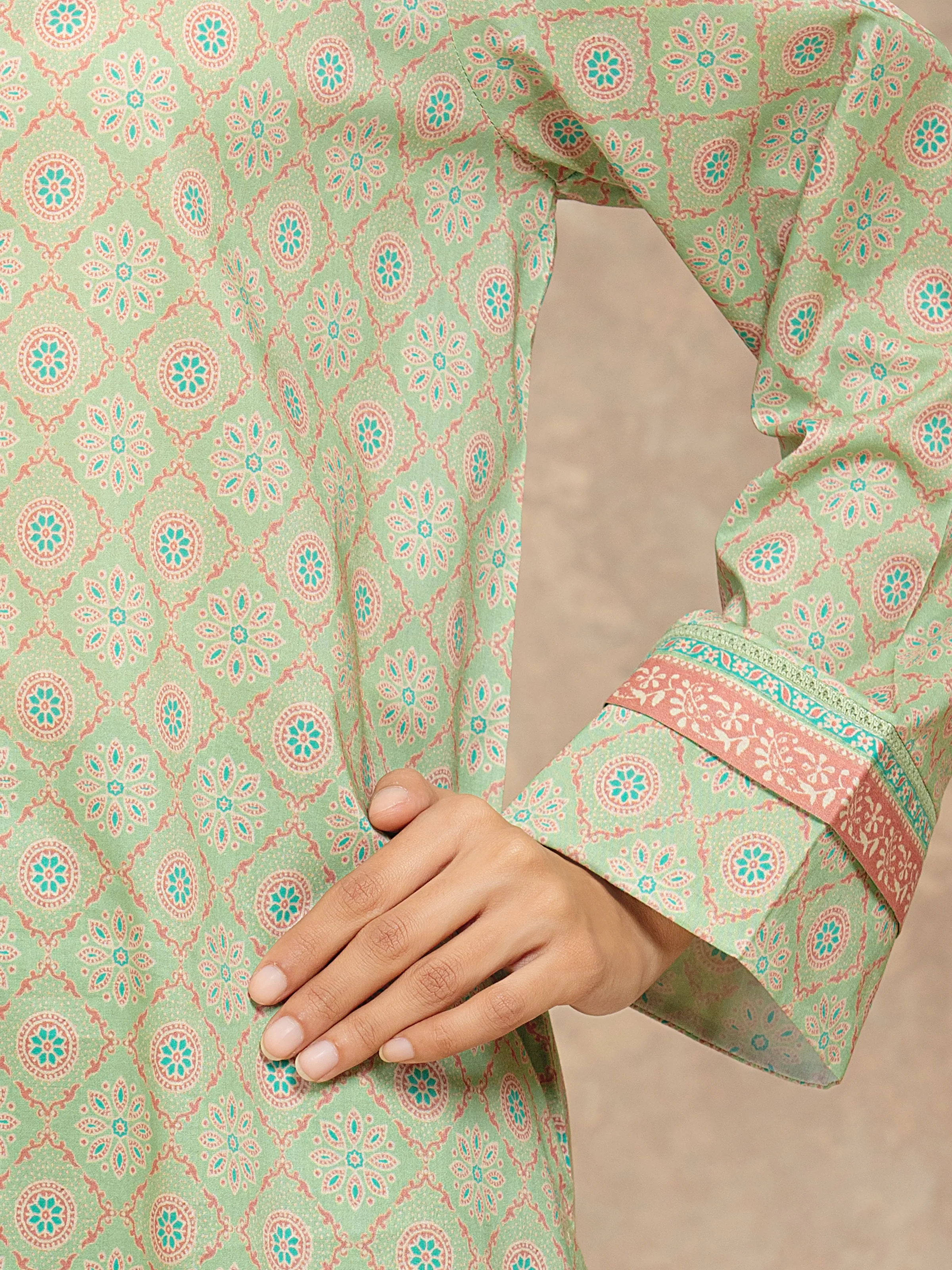 Printed Lawn Shirt Dupatta - EWU6A1-36531SD - Image 3