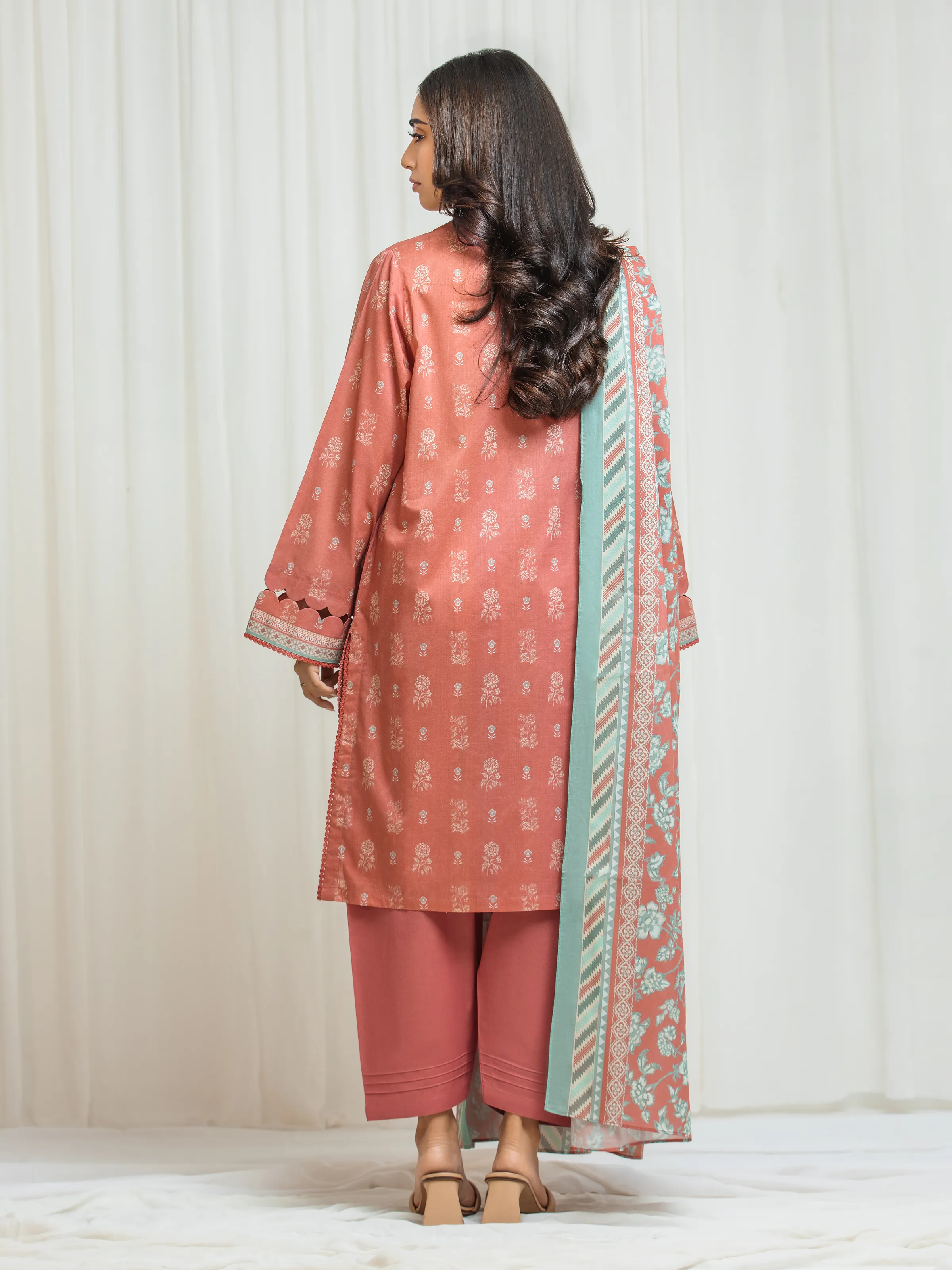 Printed Lawn Suit - EWU6A1-36563-3P - Image 5