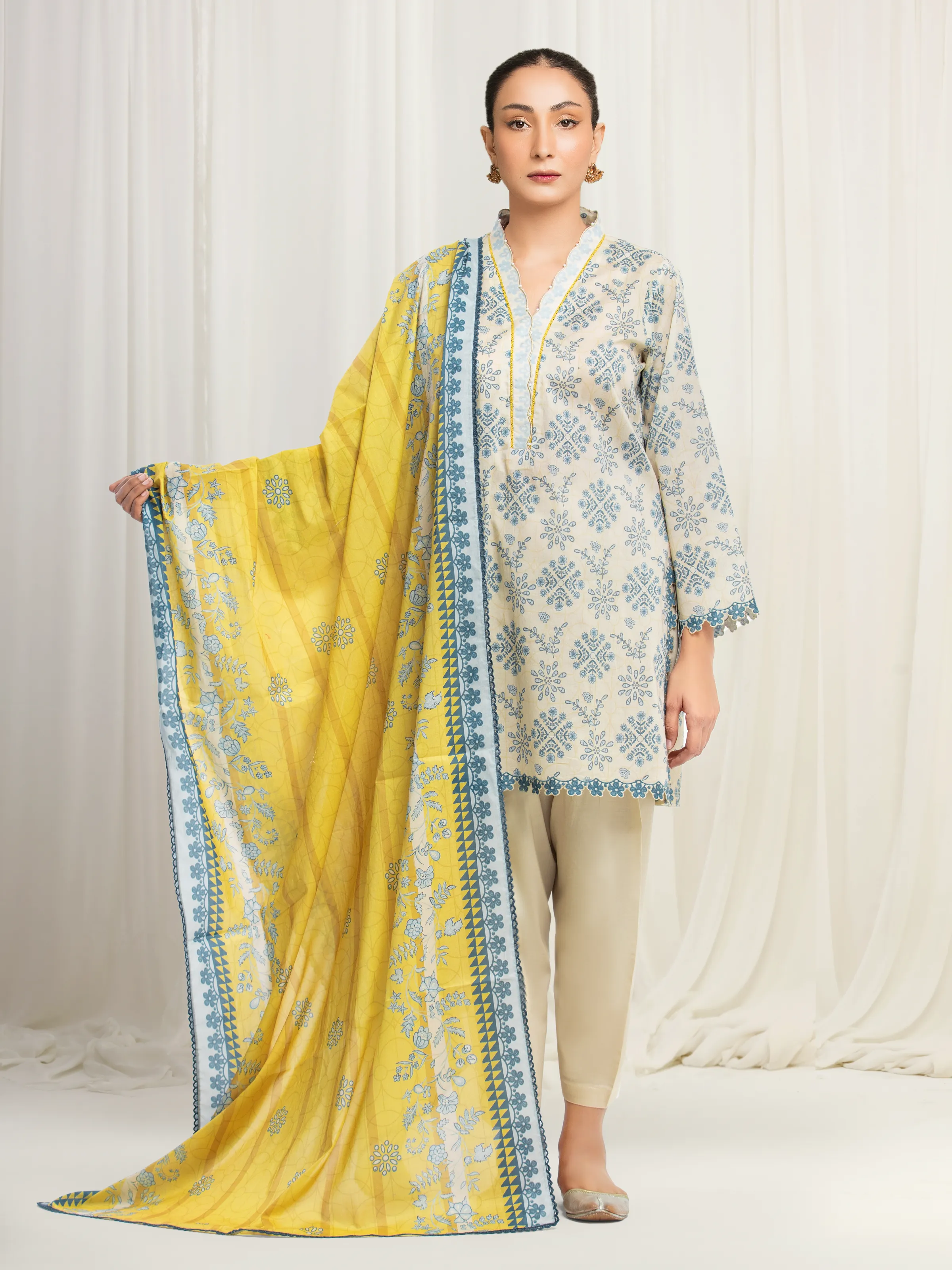 Printed Lawn Shirt Trouser - EWU6A1-36534ST