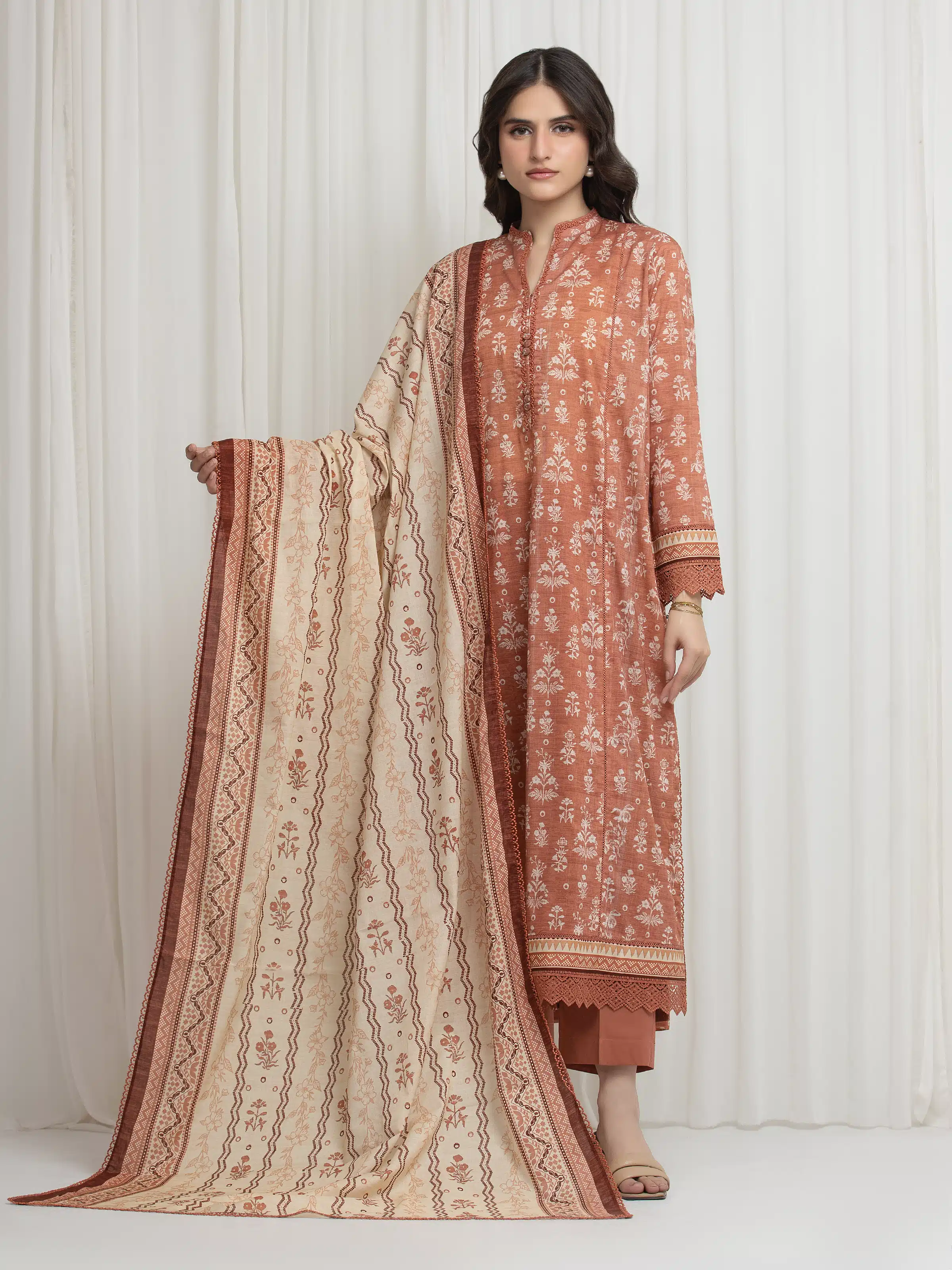 Printed Lawn Suit - EWU6A1-36623-3P