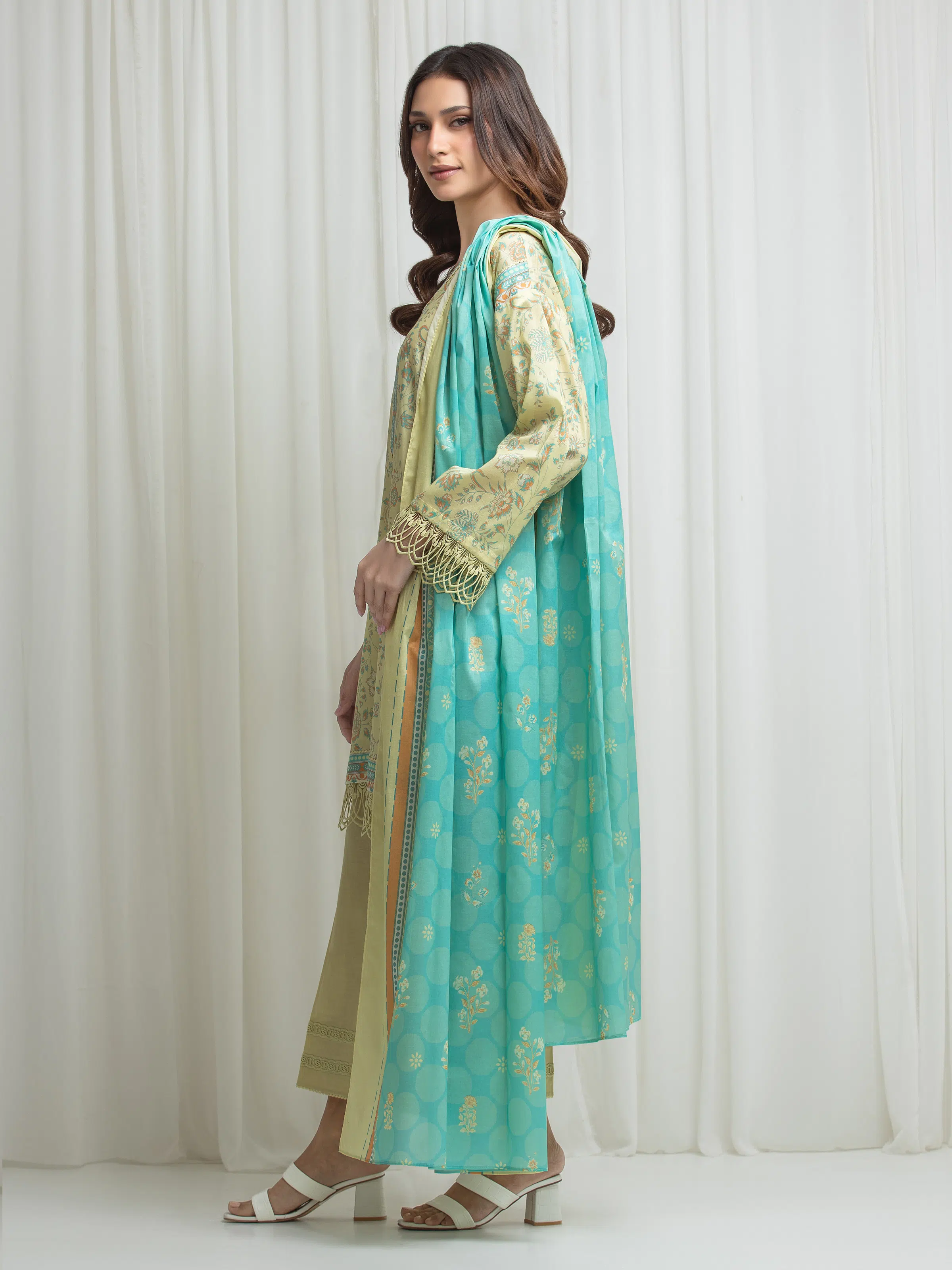 Printed Lawn Suit - EWU6A1-36633-3P - Image 5