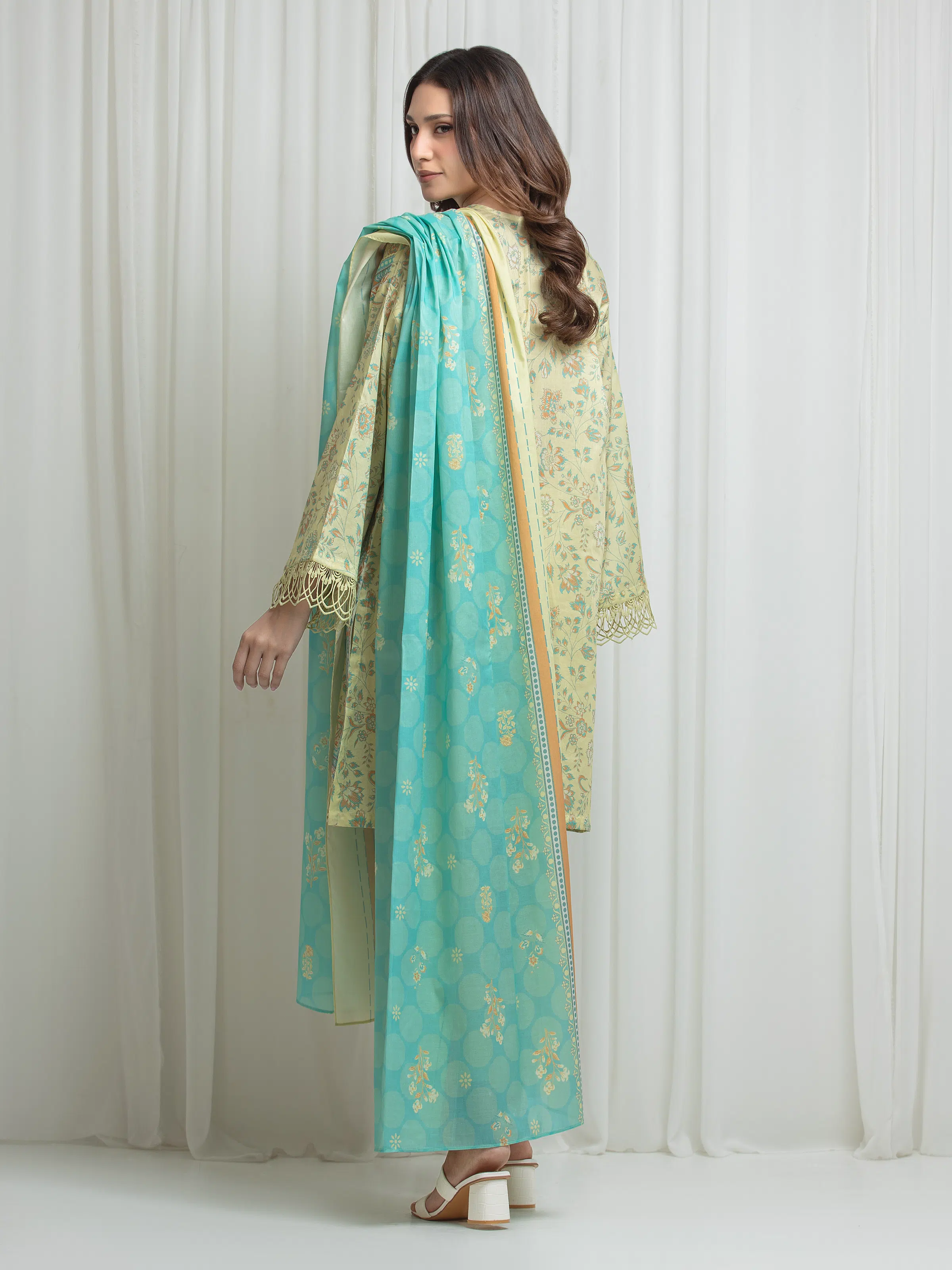 Printed Lawn Suit - EWU6A1-36633-3P - Image 6