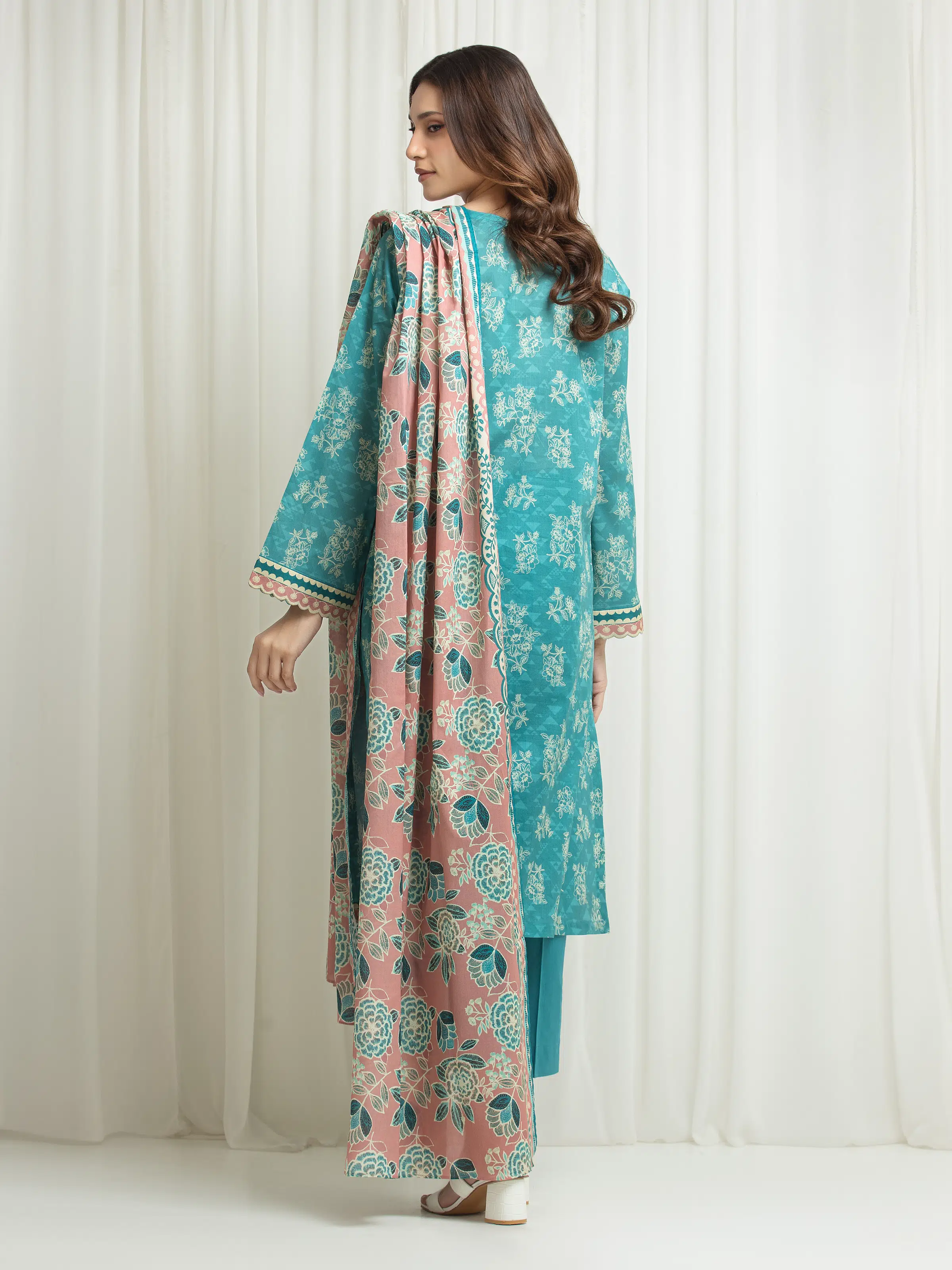 Printed Lawn Suit - EWU6A1-36646-3P - Image 4