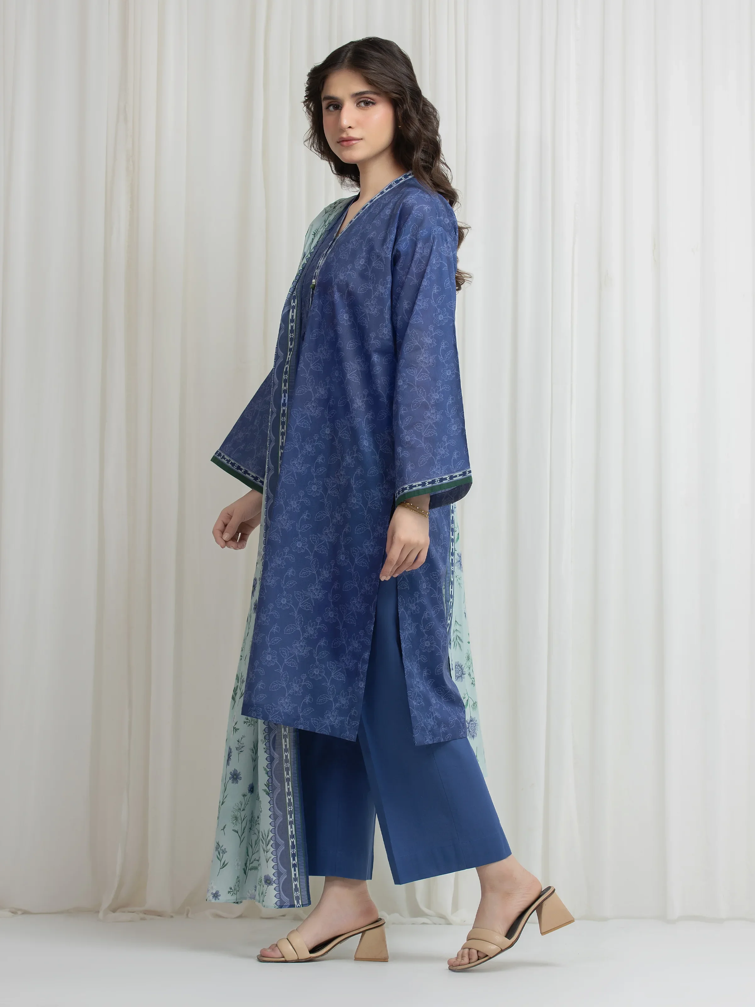 Printed Lawn Suit - EWU6A1-36653-3P - Image 4