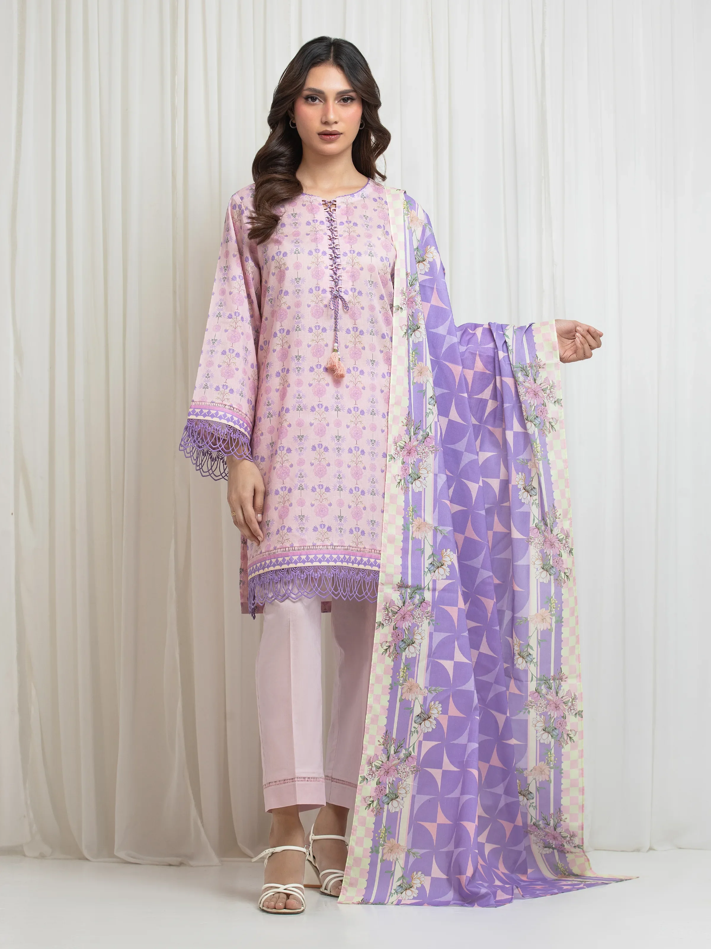 Printed Lawn Suit - EWU6A1-36701-3P