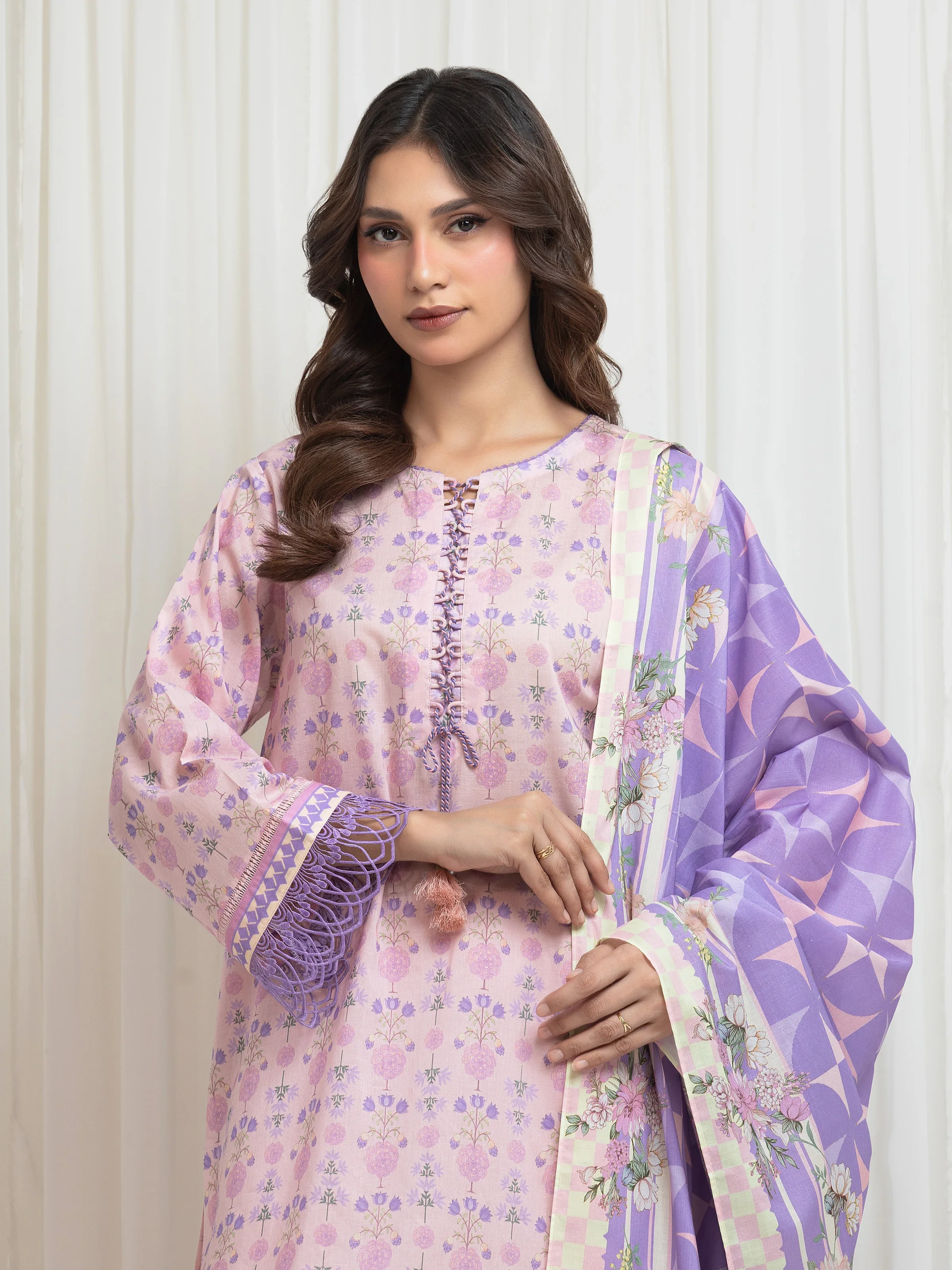 Printed Lawn Suit - EWU6A1-36701-3P - Image 2