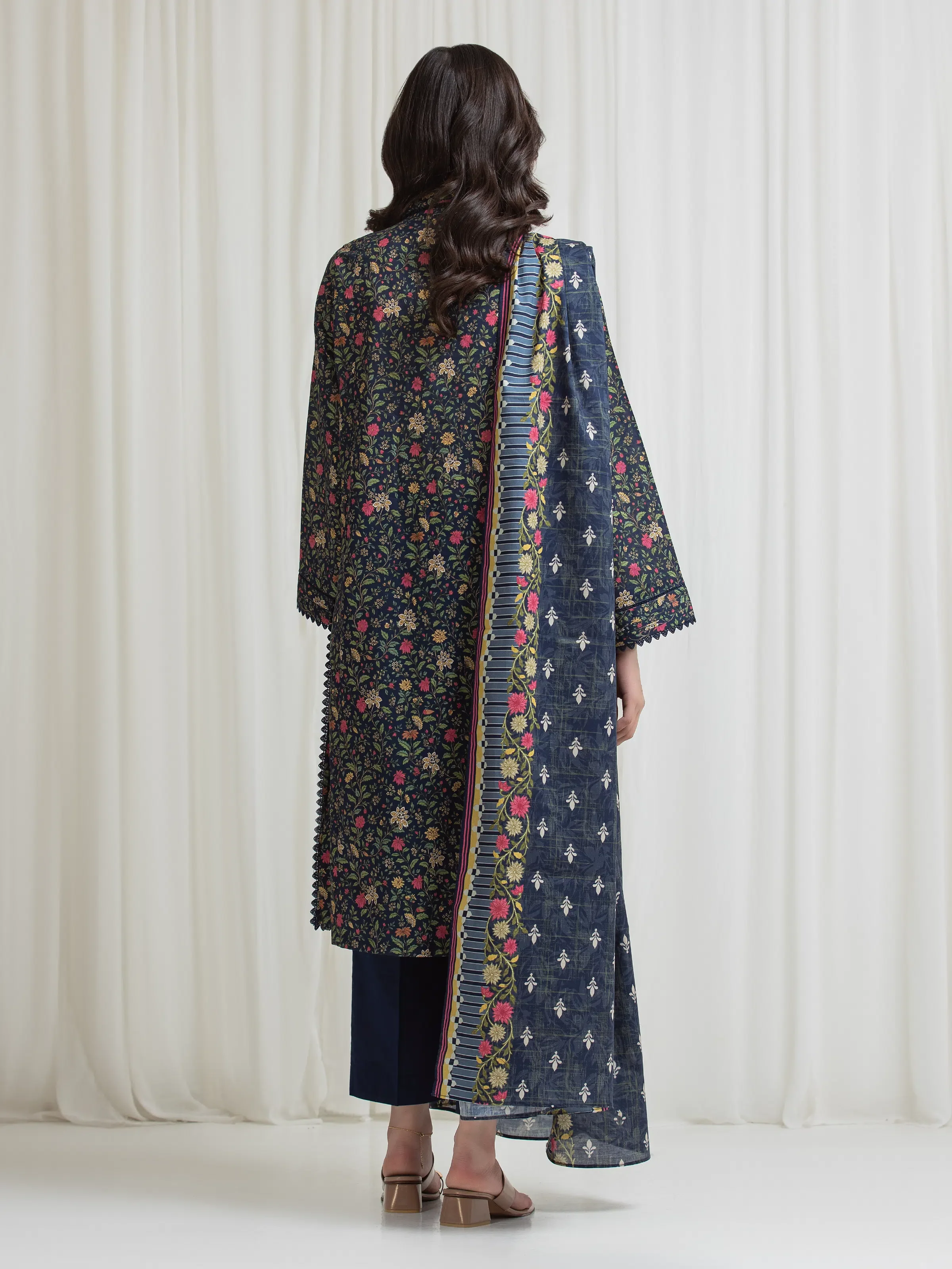 Printed Lawn Suit - EWU6A1-36714-3P - Image 4