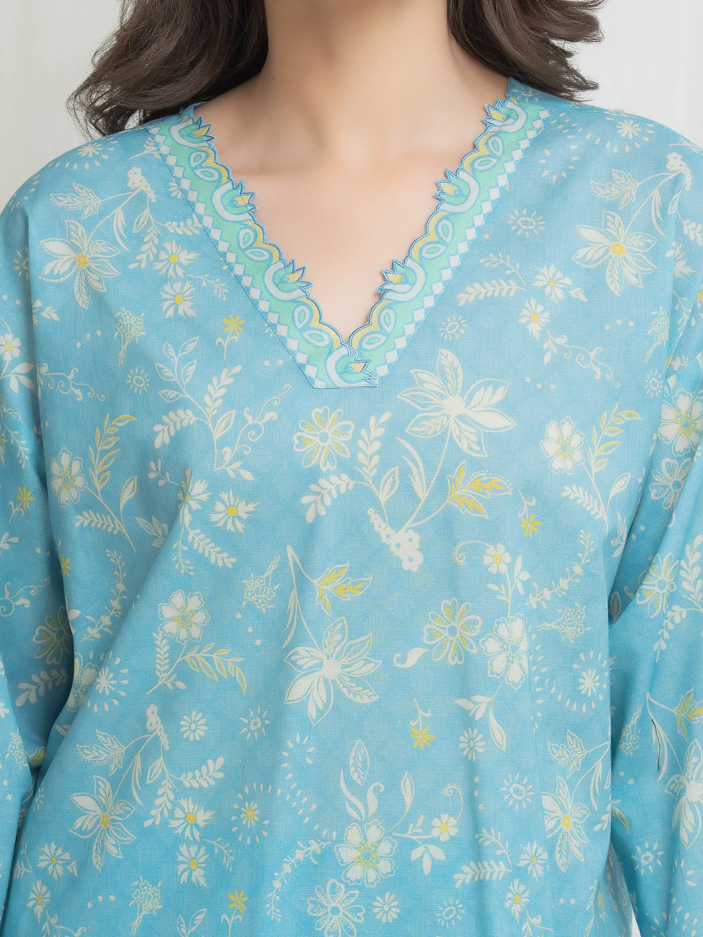 Printed Lawn Suit - EWU6A1-36715-3P - Image 2