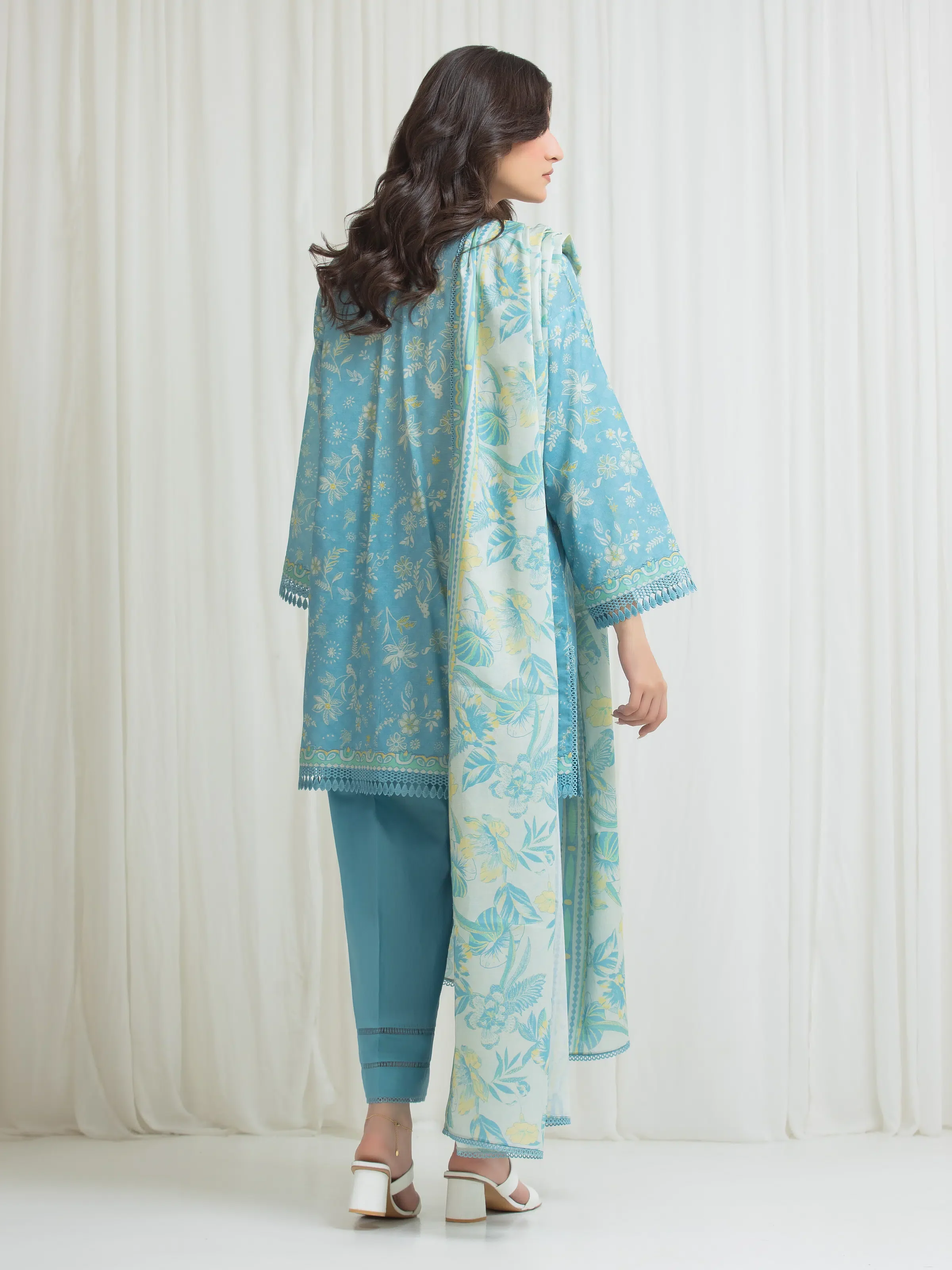 Printed Lawn Suit - EWU6A1-36715-3P - Image 4