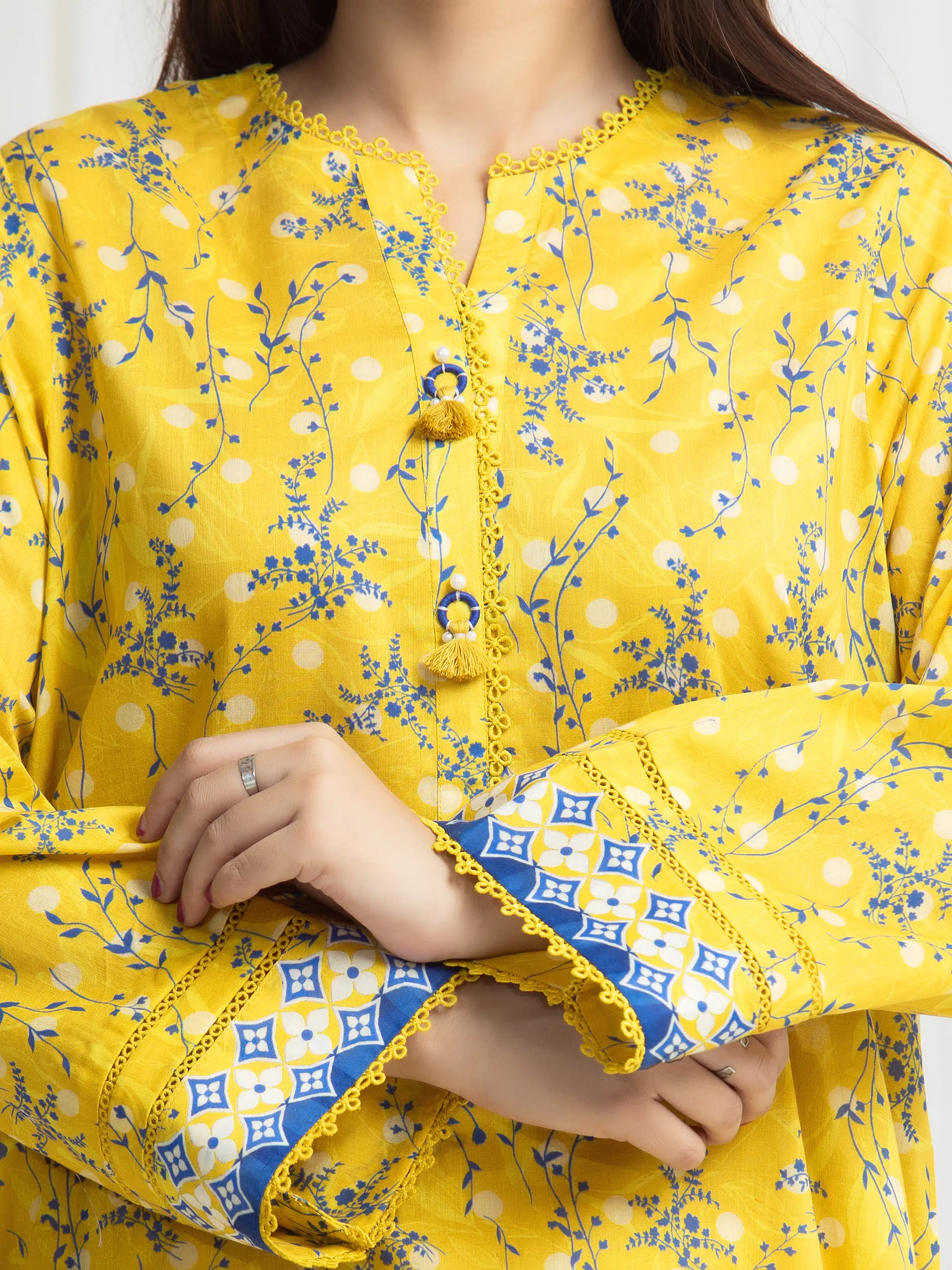 Printed Lawn Suit - EWU6A1-36718-3P - Image 3