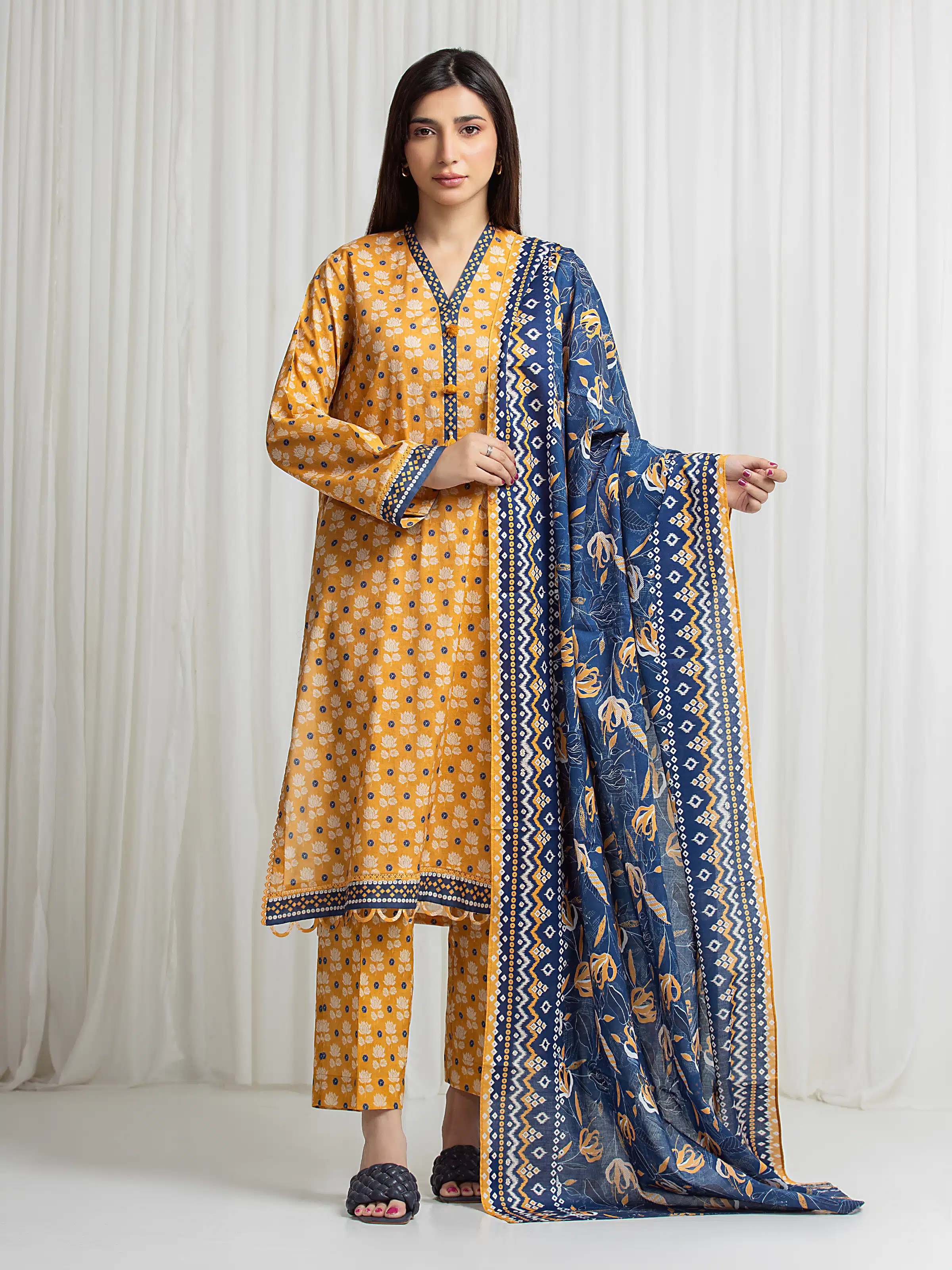 Printed Lawn Suit - EWU6A1-36767-3P