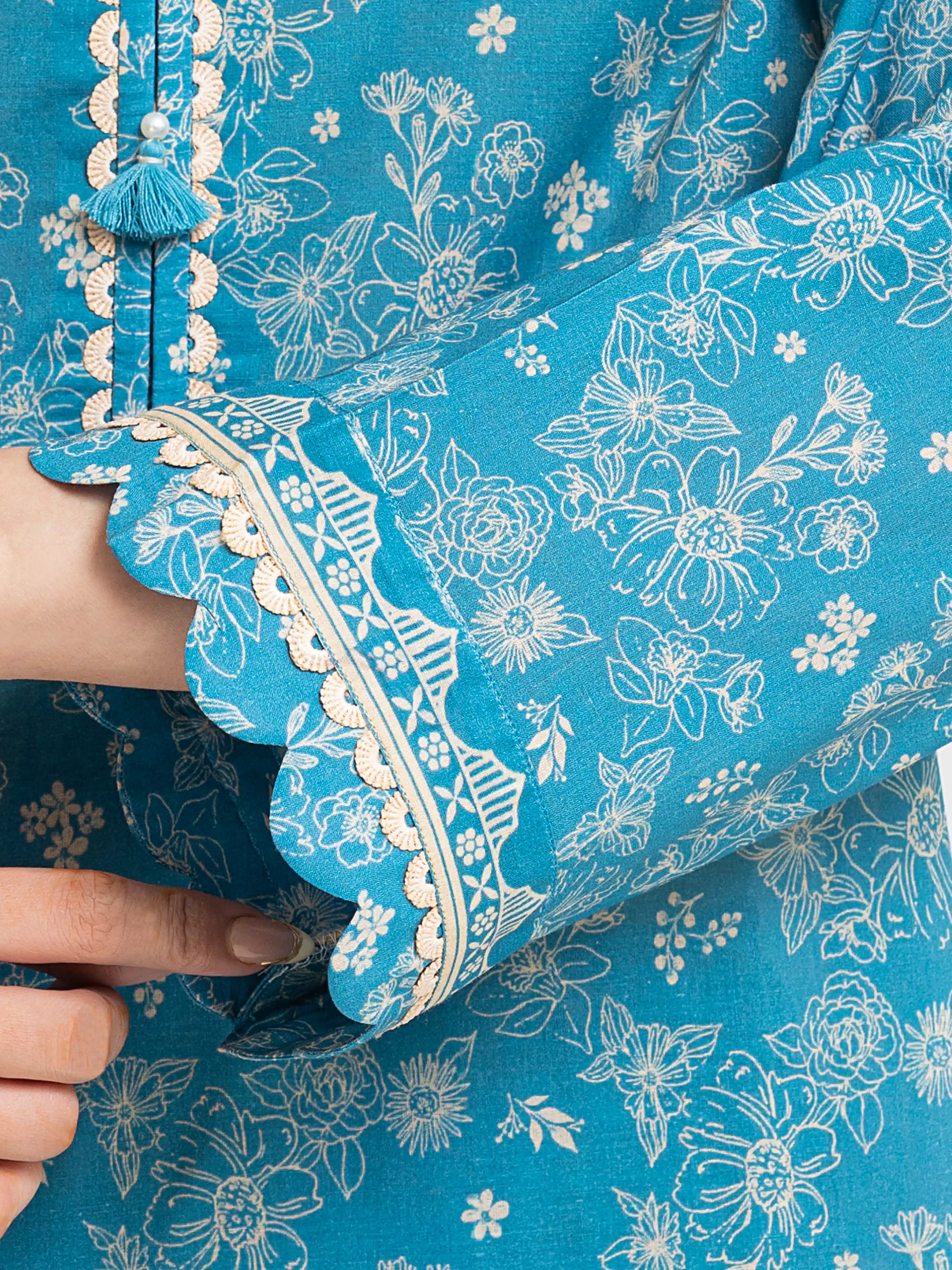 Printed Lawn Suit - EWU6A1-36770-3P - Image 4