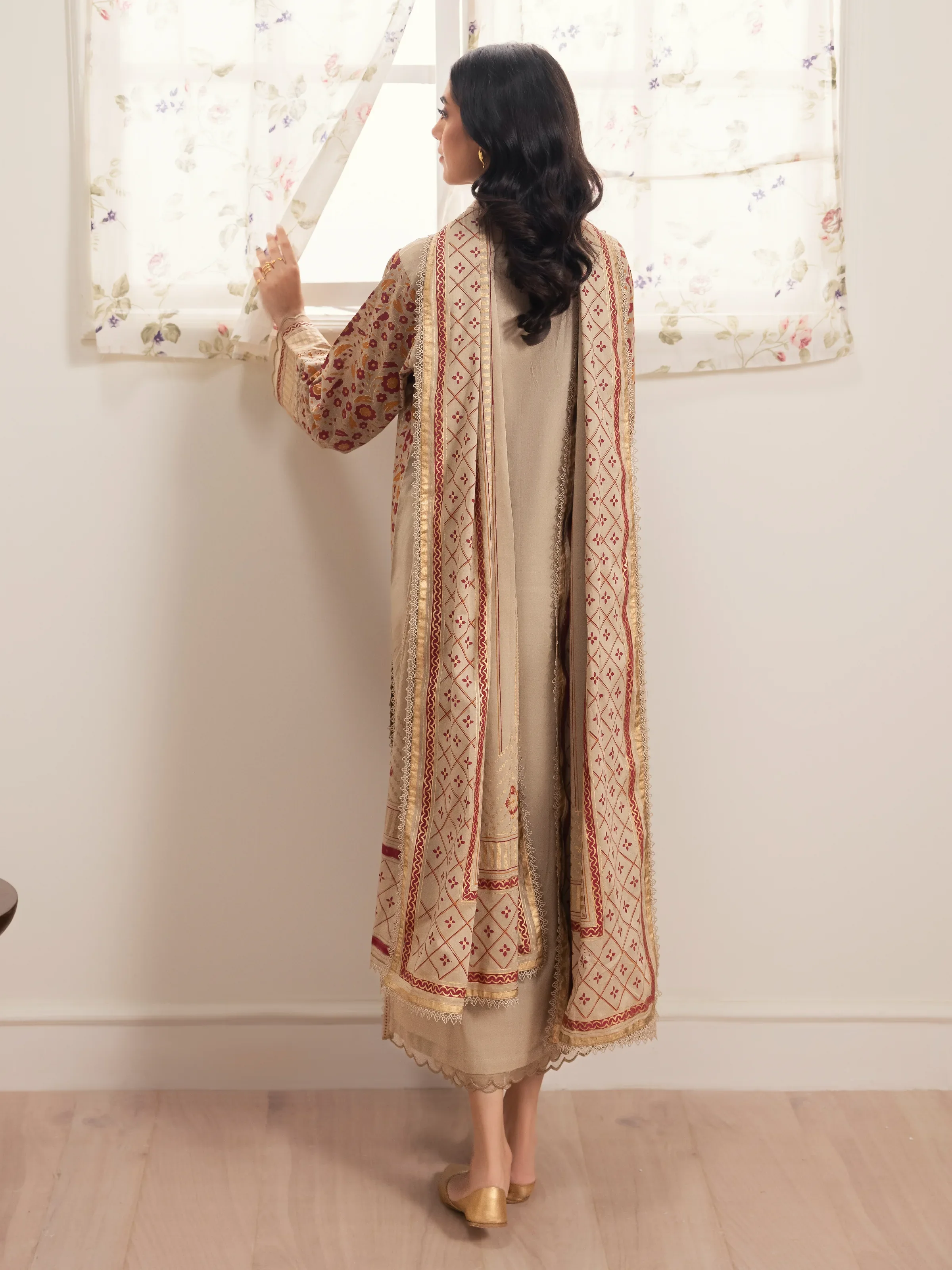 Block Print Cambric Suit - EWU24M1-058 - Image 7