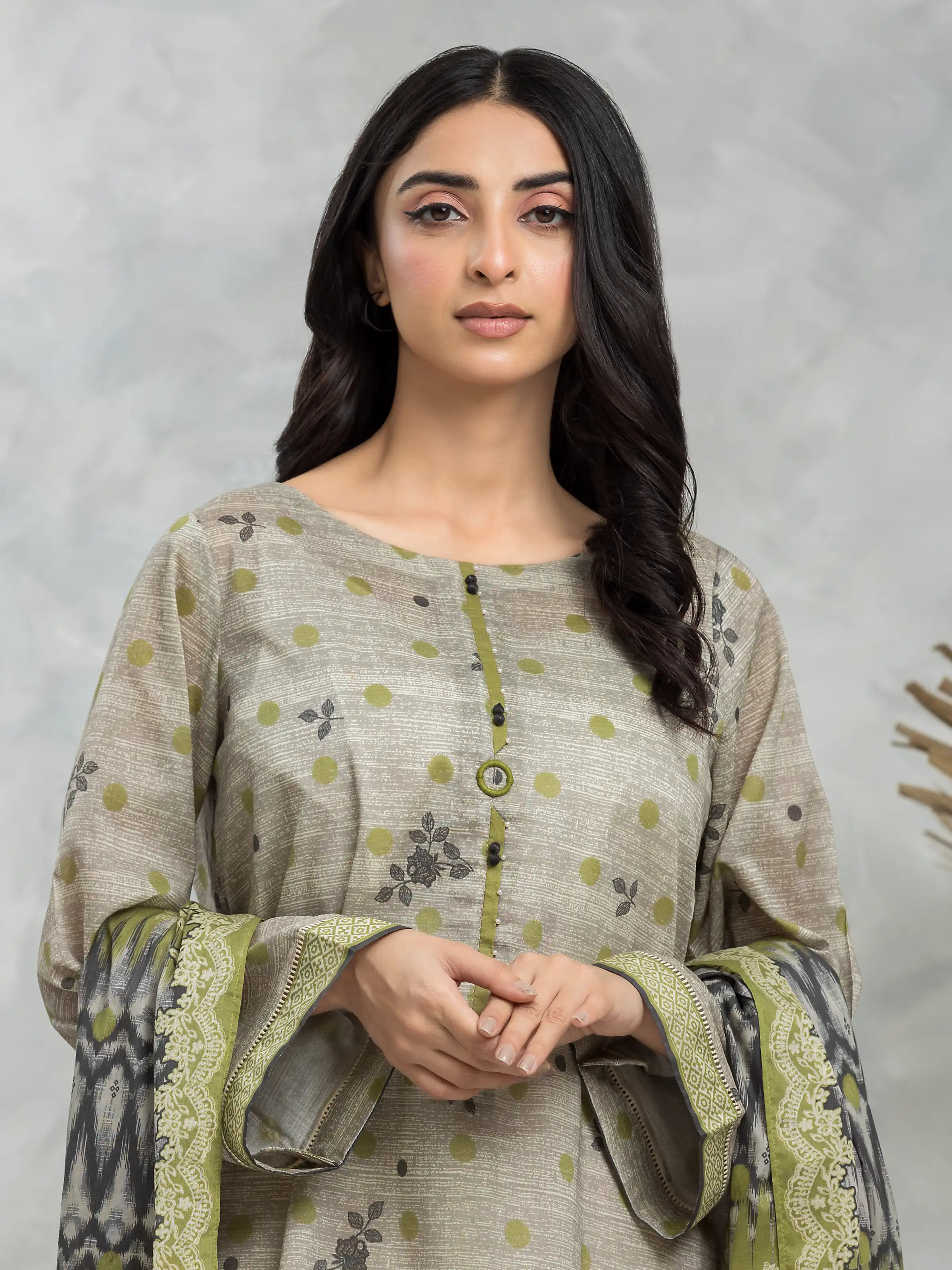 Printed Khaddar Suit - EWU24A3-28153-3P - Image 3
