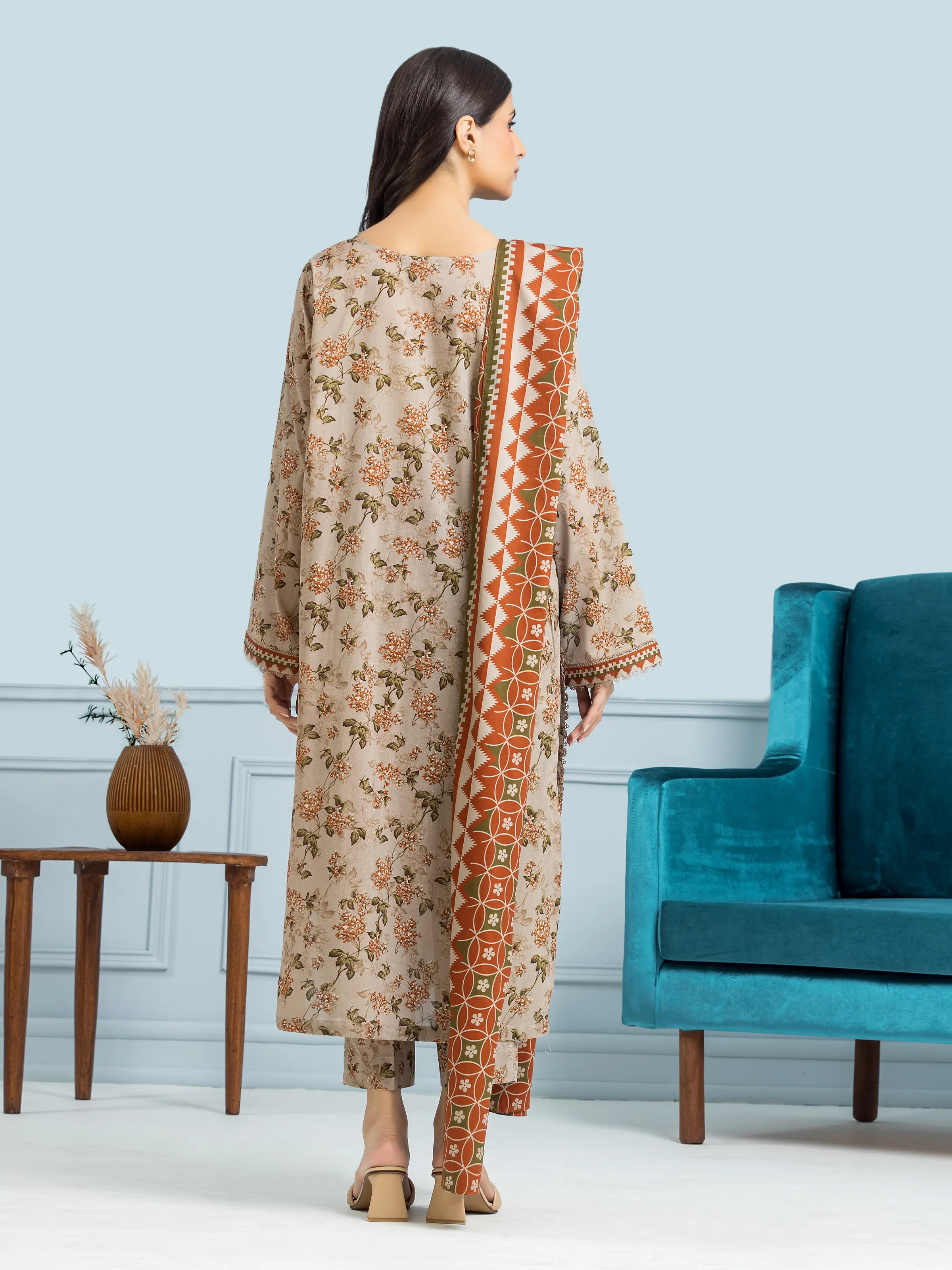 Printed Khaddar Suit - EWU24A3-29715-3P - Image 3