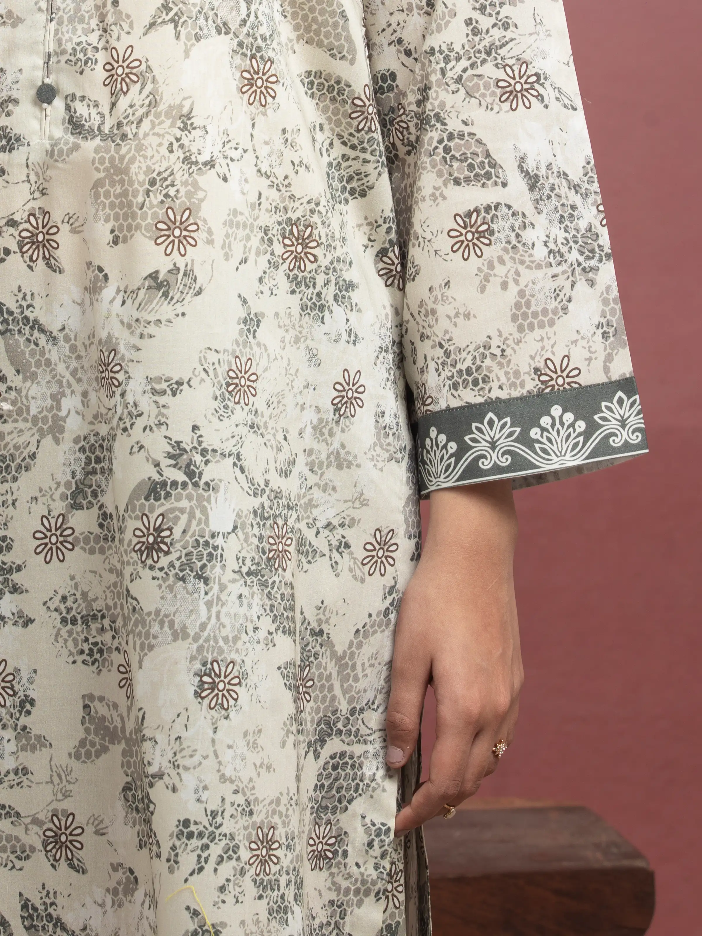 Printed Lawn Shirt Trouser - EWU5A1-35408ST - Image 5