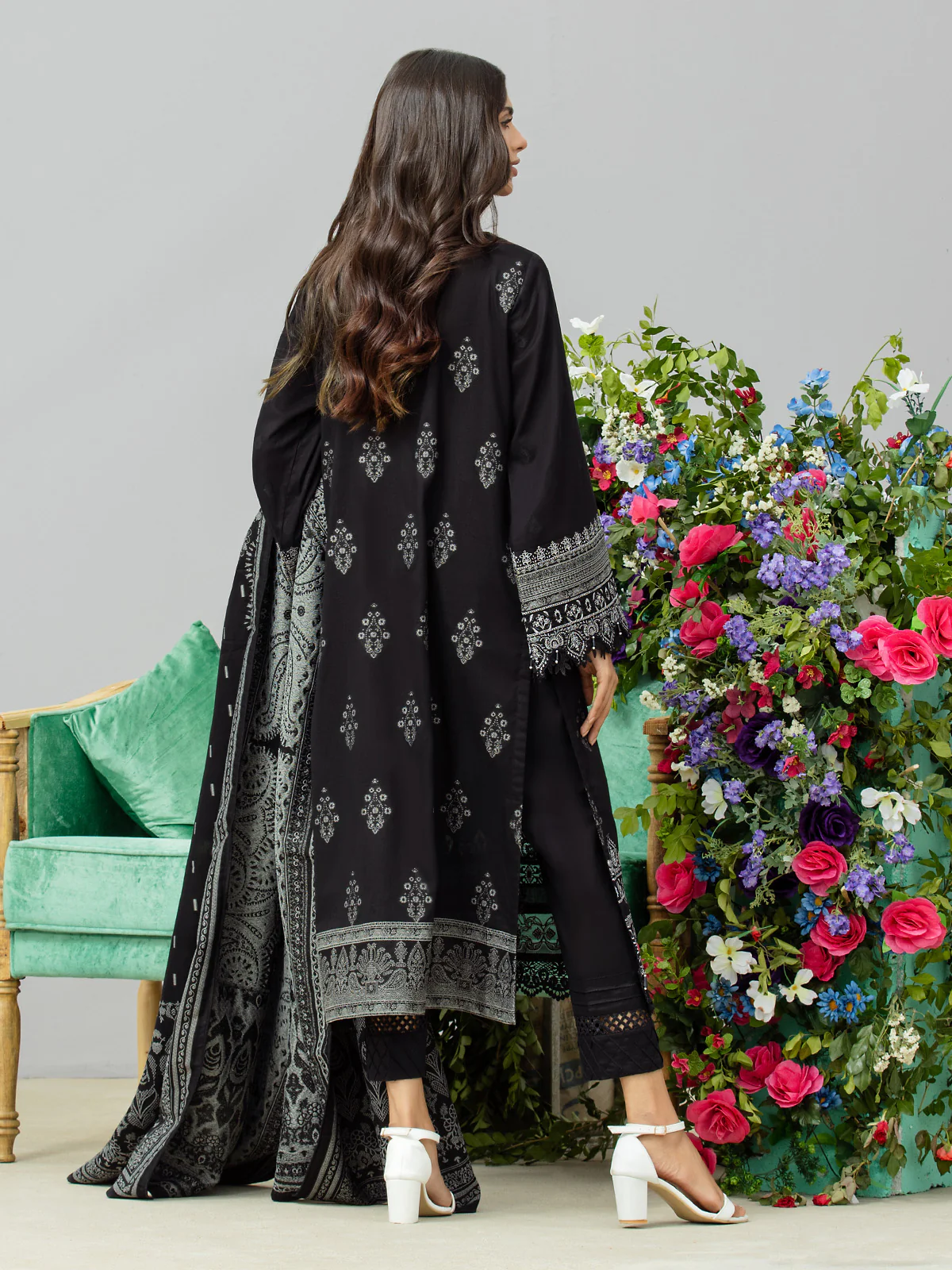 Embroidered Jacquard Suit - EWU24V3-26750-3P - Image 4