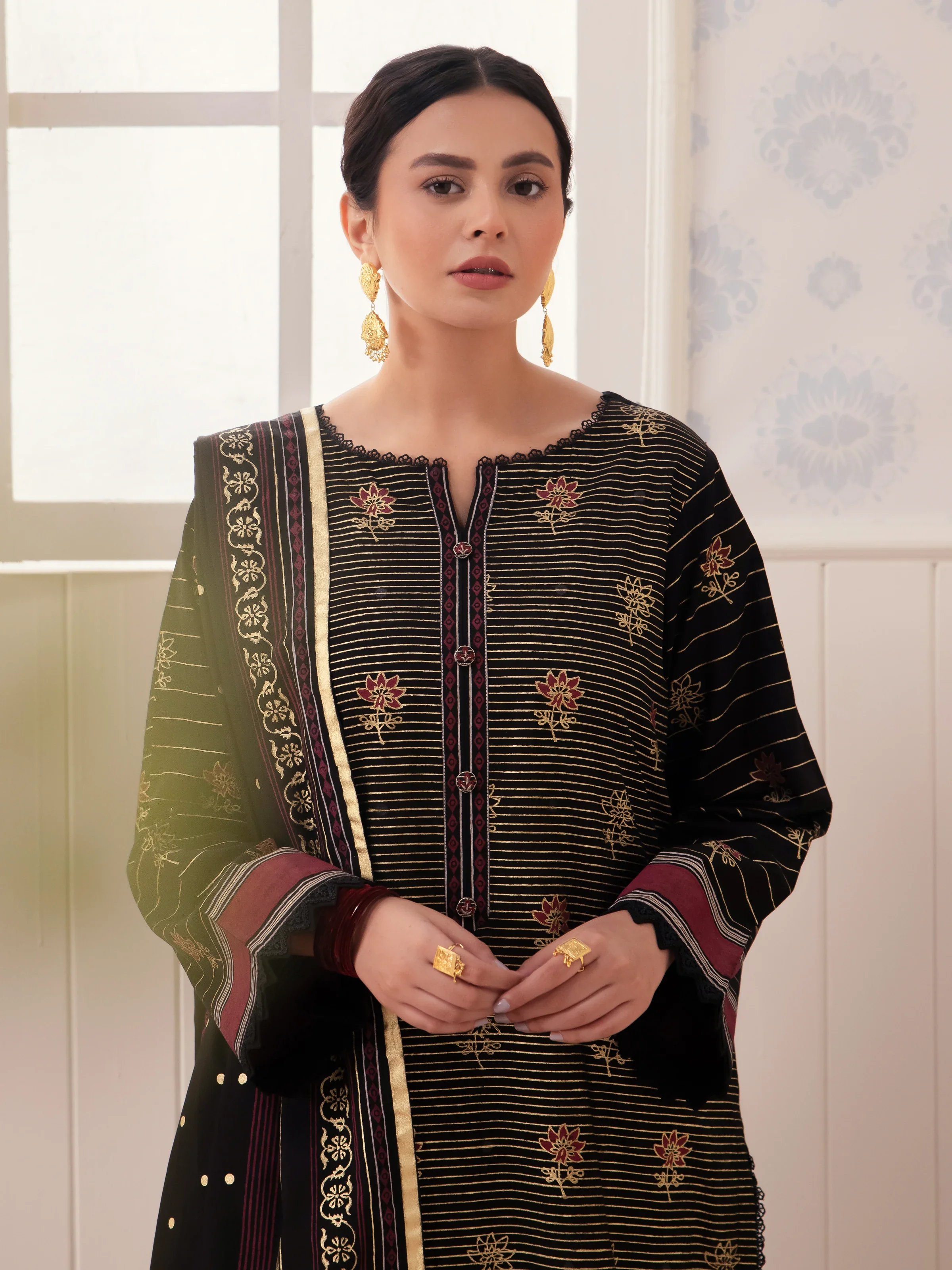 Block Print Cambric Suit - EWU24M1-050 - Image 3
