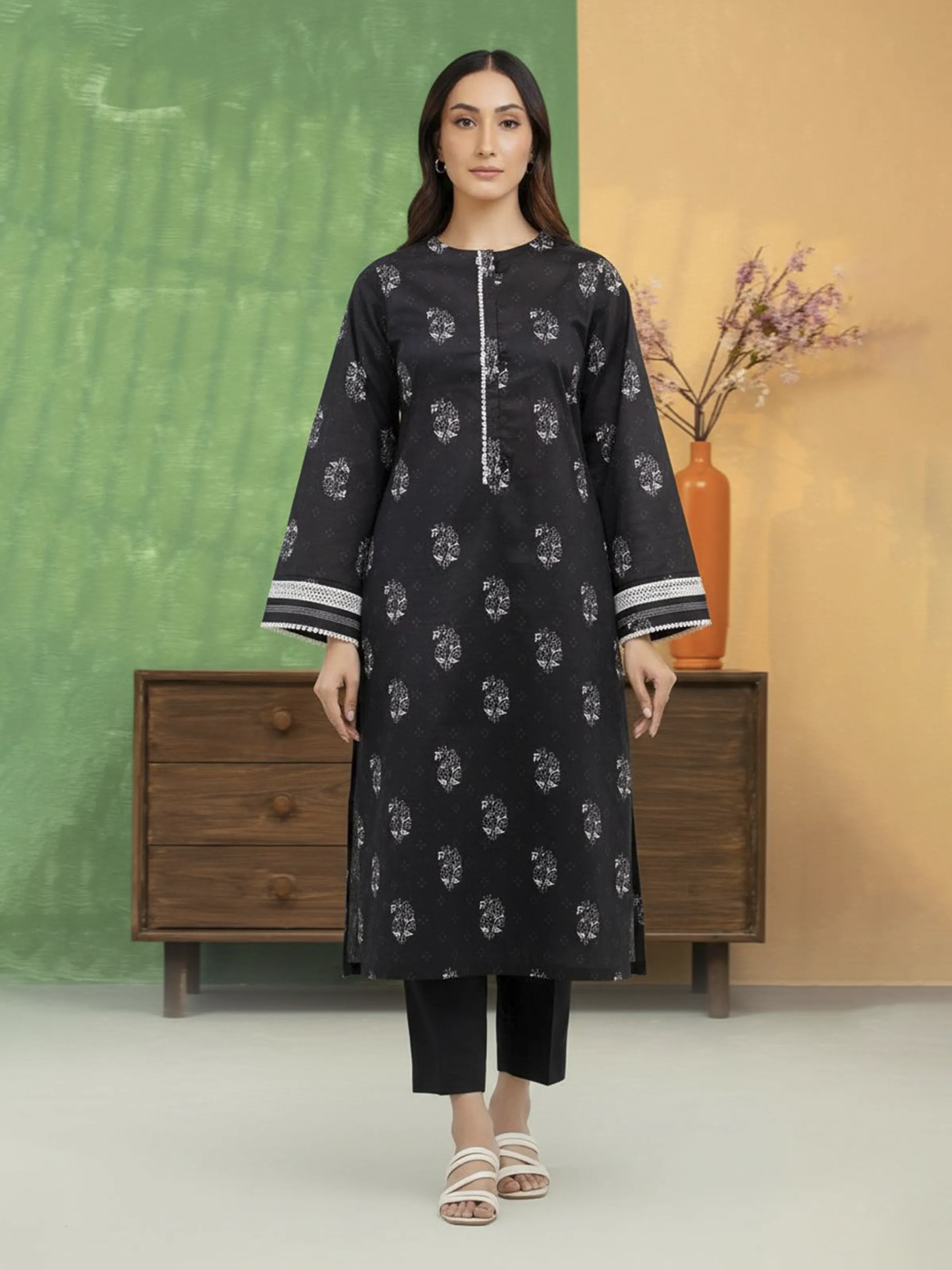 Printed Lawn Shirt - EWU5A1-35317S