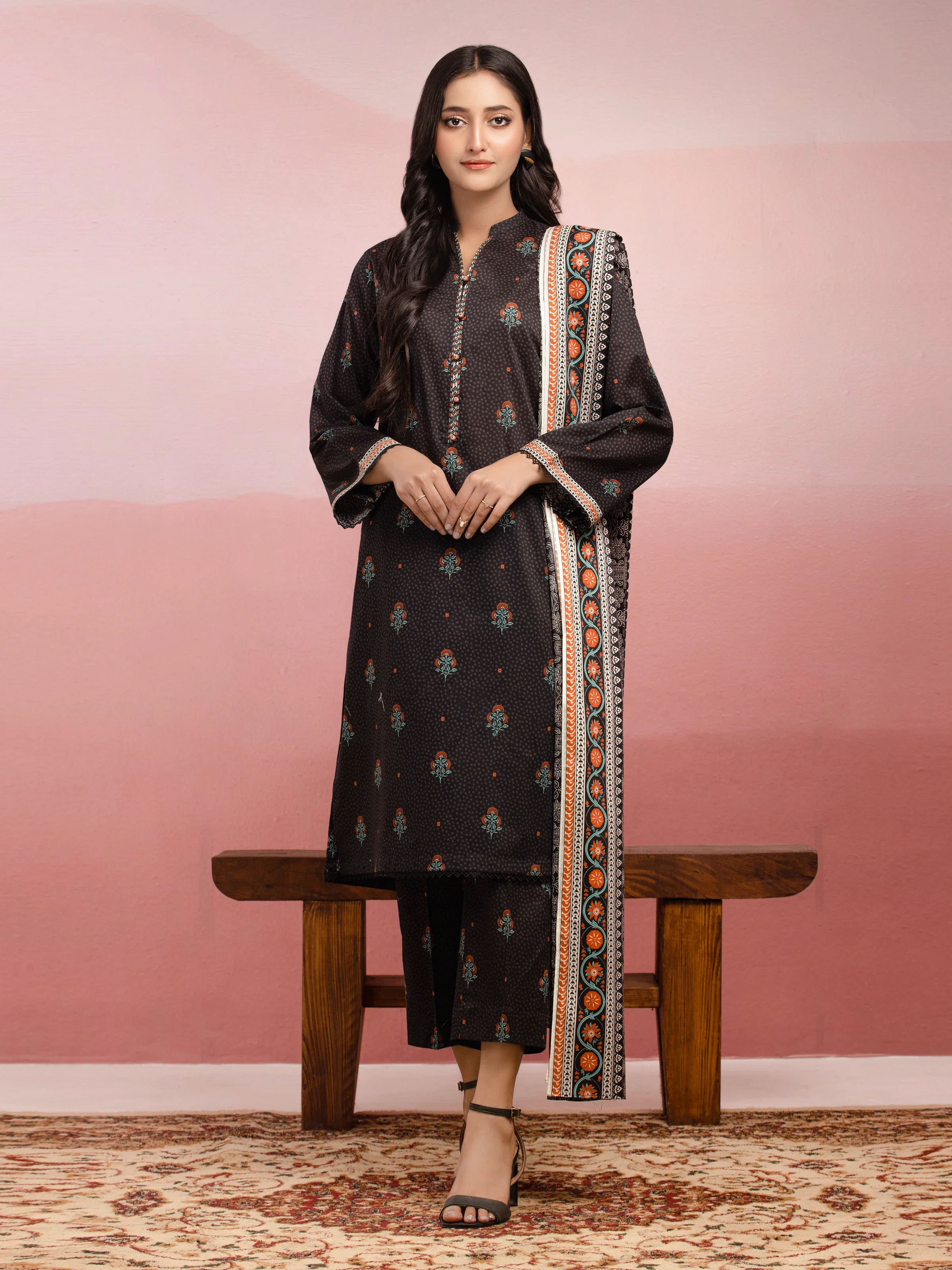 Printed Lawn Suit - EWU5A1-35121-3P