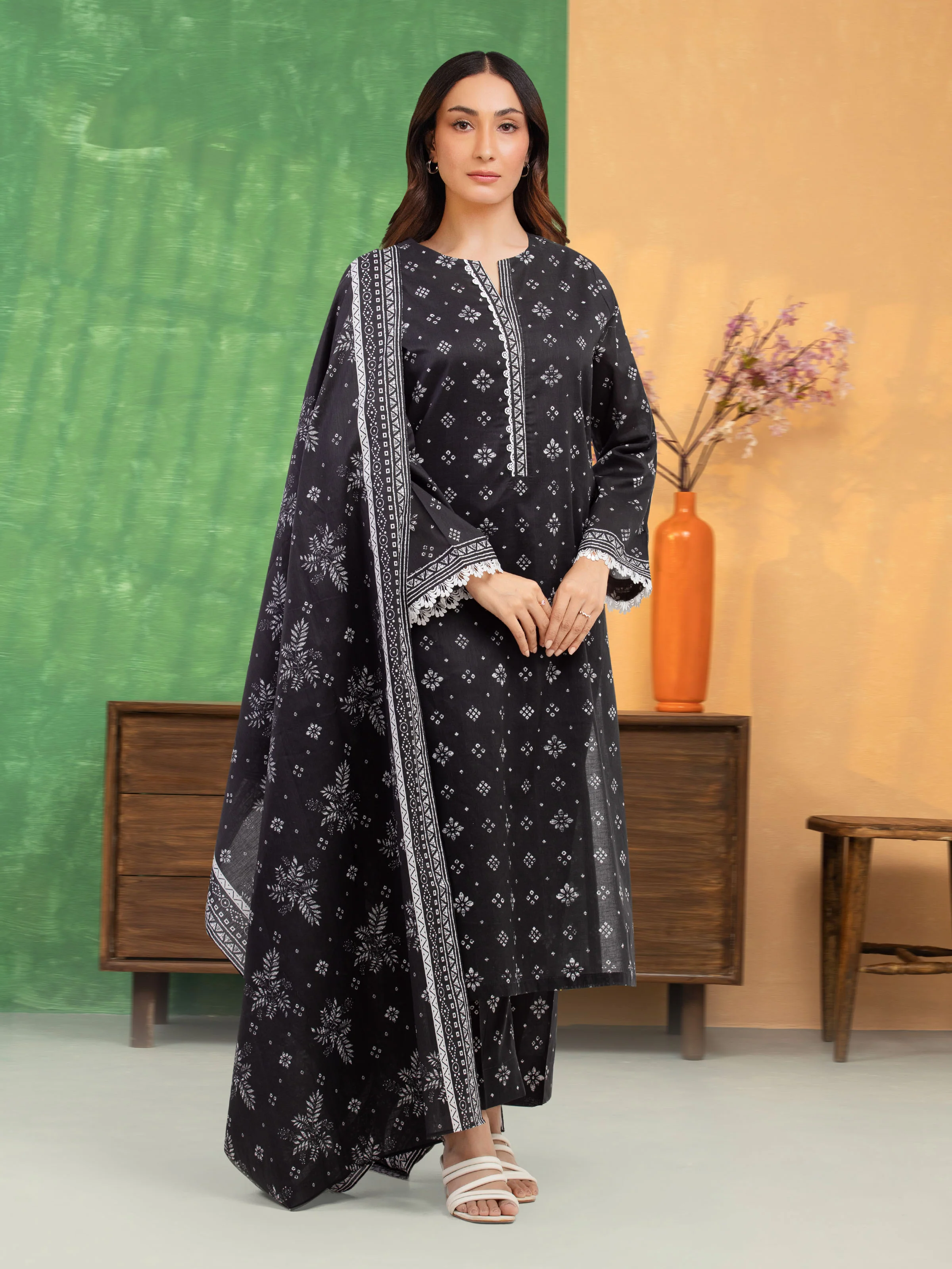 Printed Lawn Suit - EWU5A1-35308-3P