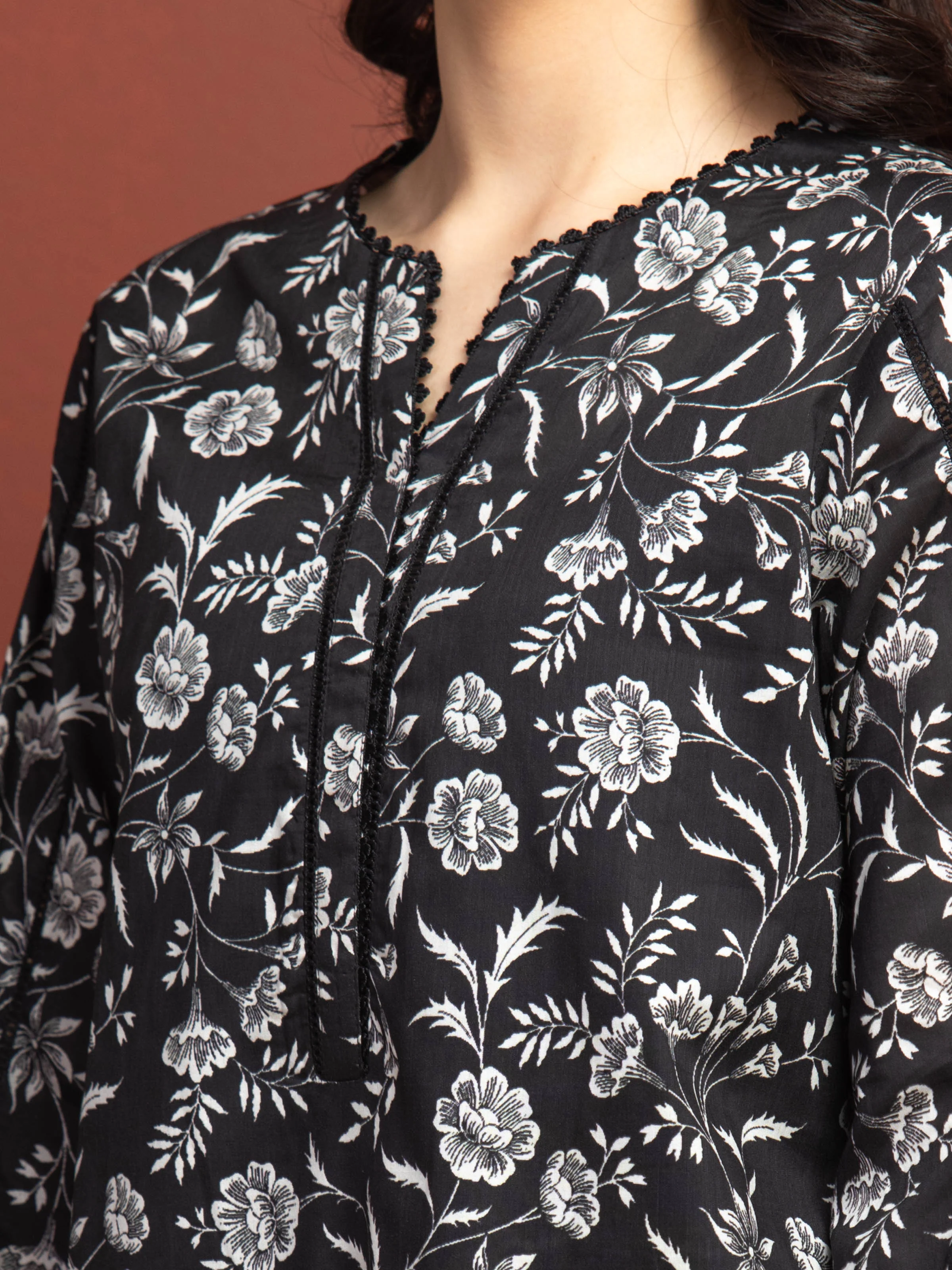 Printed Lawn Suit - EWU5A1-35309-3P - Image 3