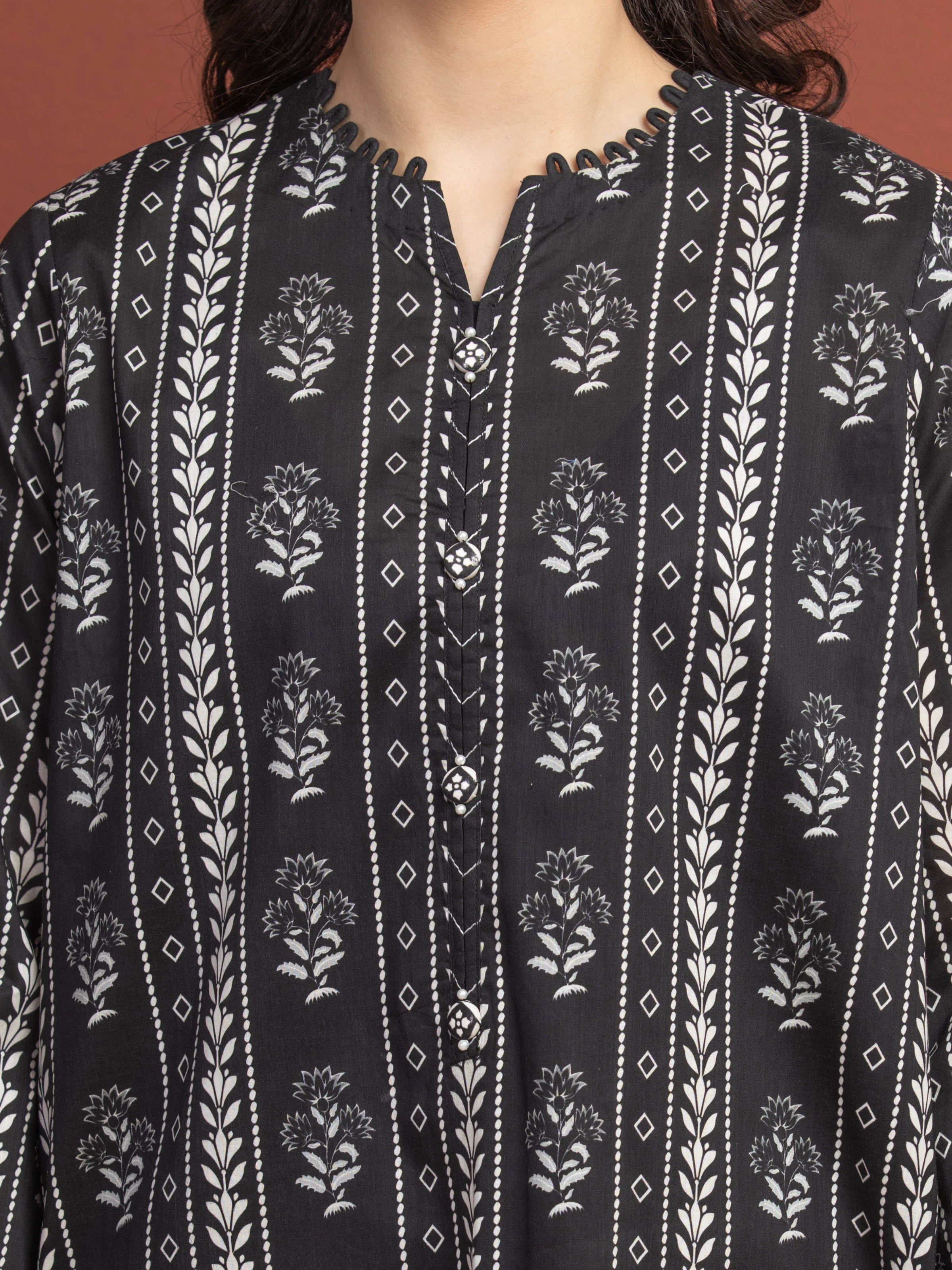 Printed Lawn Suit - EWU5A1-35311-3P - Image 4