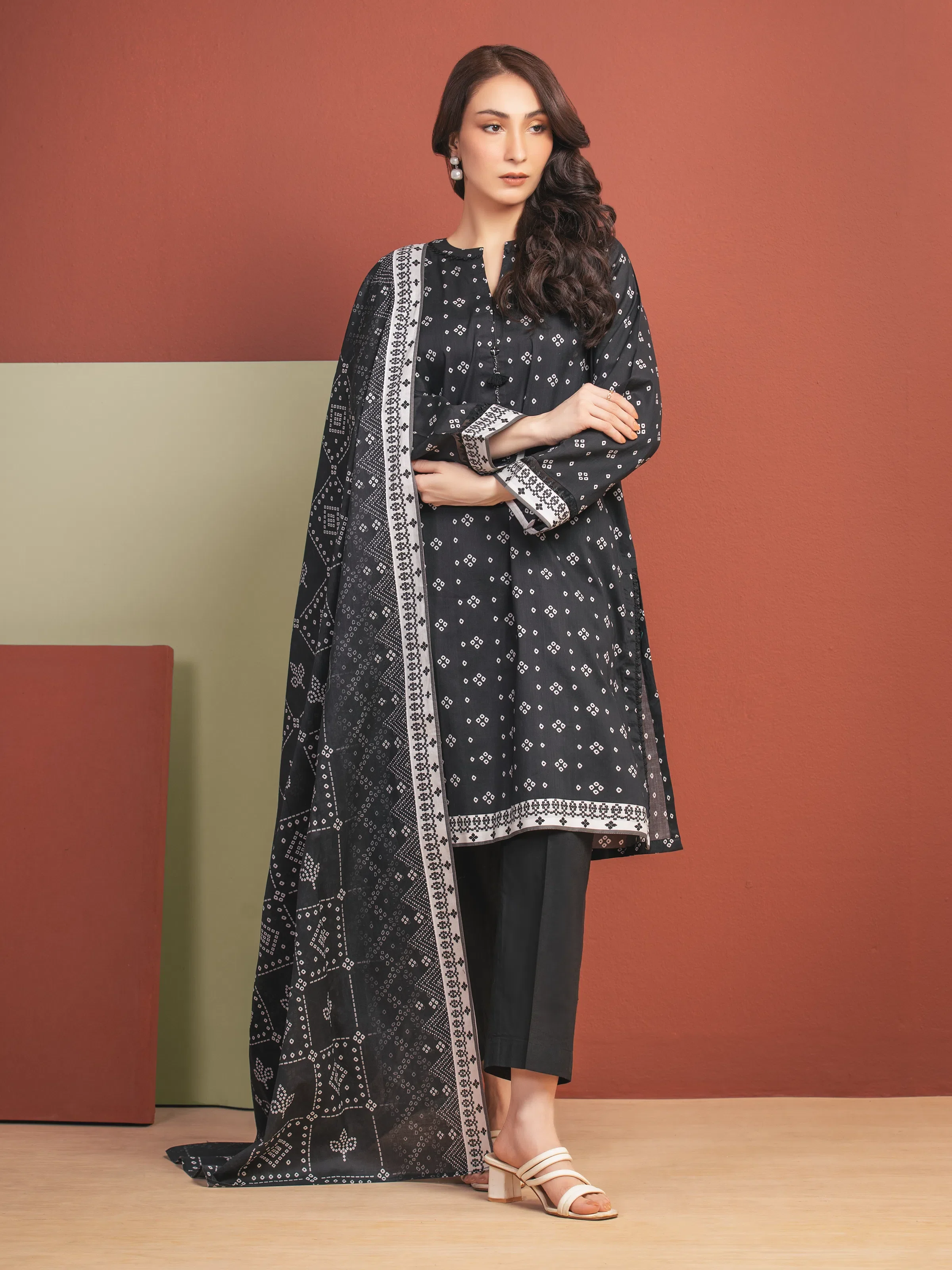 Printed Lawn Suit - EWU5A1-35314-3P