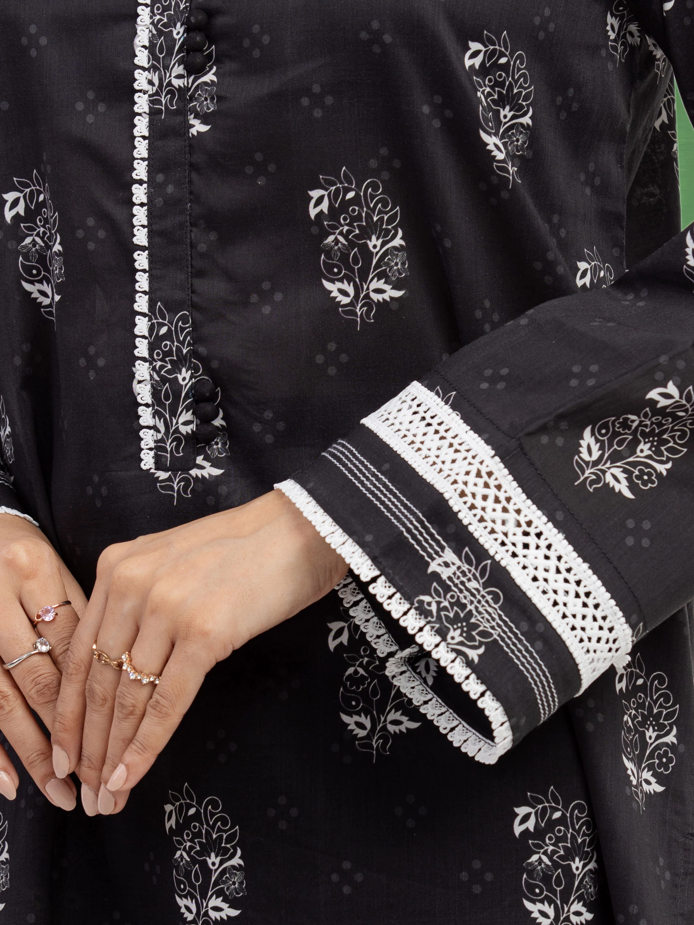 Printed Lawn Suit - EWU5A1-35317-3P - Image 3