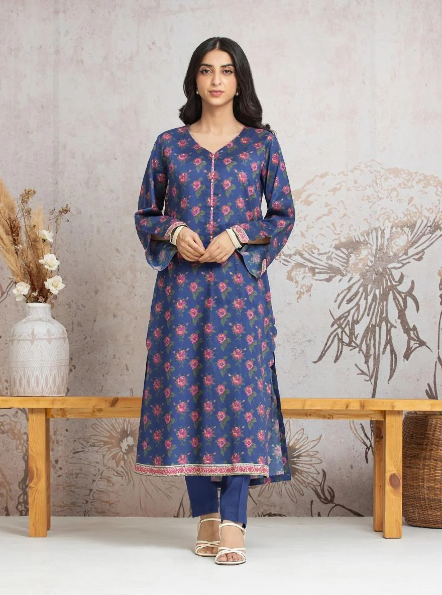 Unstitched Printed Cambric Shirt Trouser - EWU24M2-023ST
