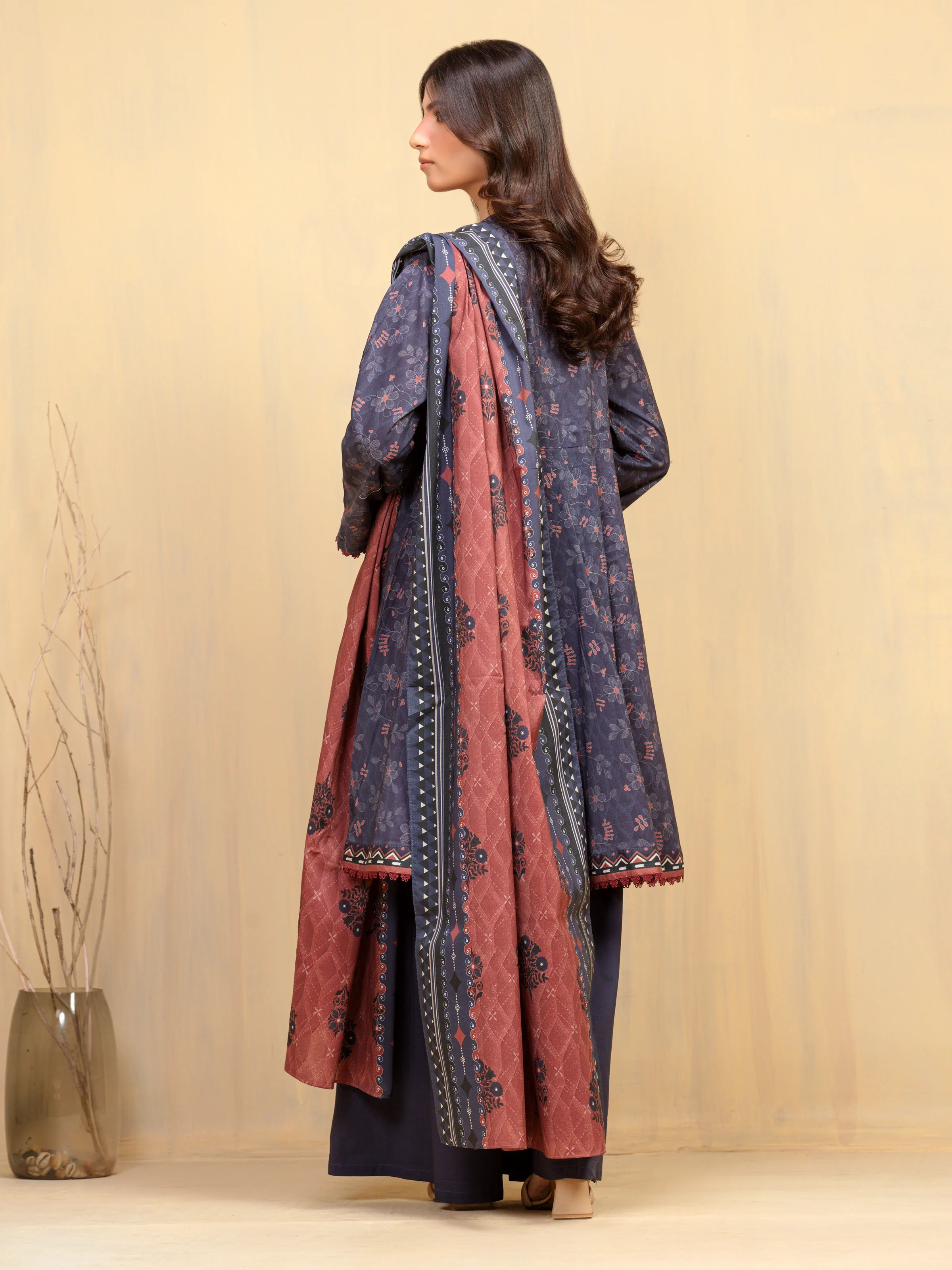 Printed Khaddar Suit - EWU5A3-36007-3P - Image 6