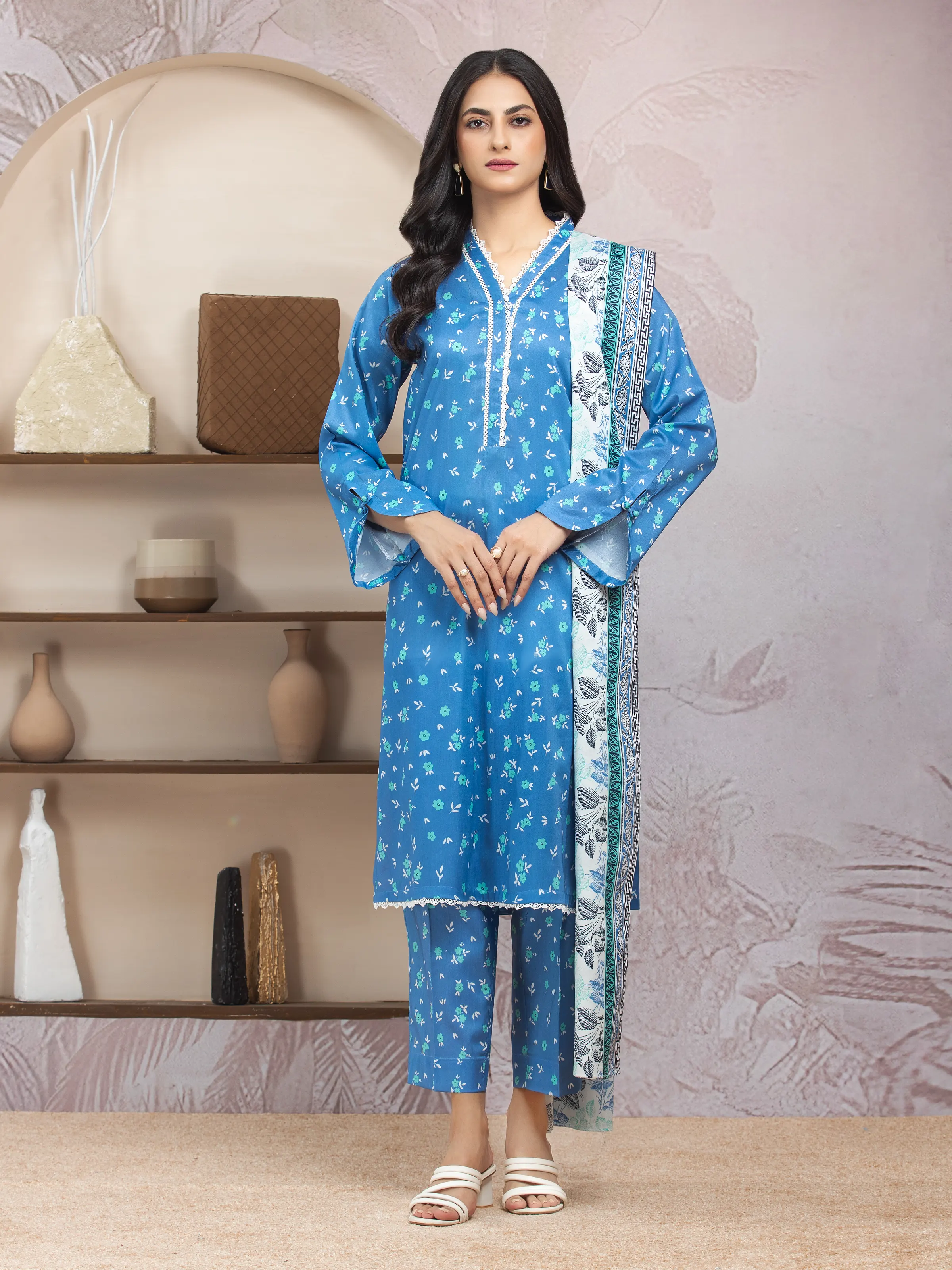 Printed Lawn Suit - EWU5A1-35011-3P