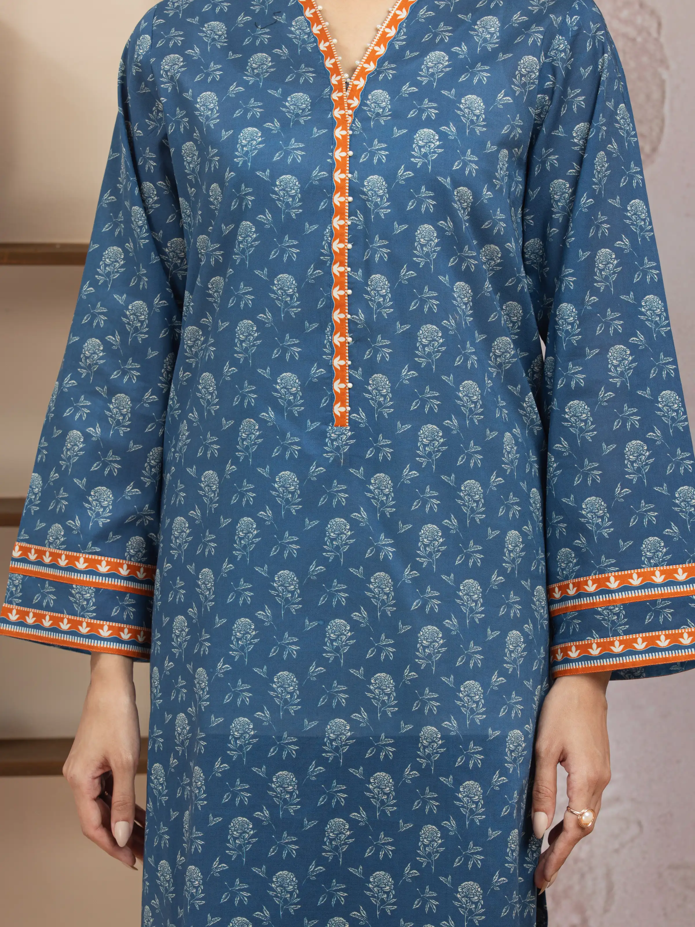 Printed Lawn Suit - EWU5A1-35026-3P - Image 4