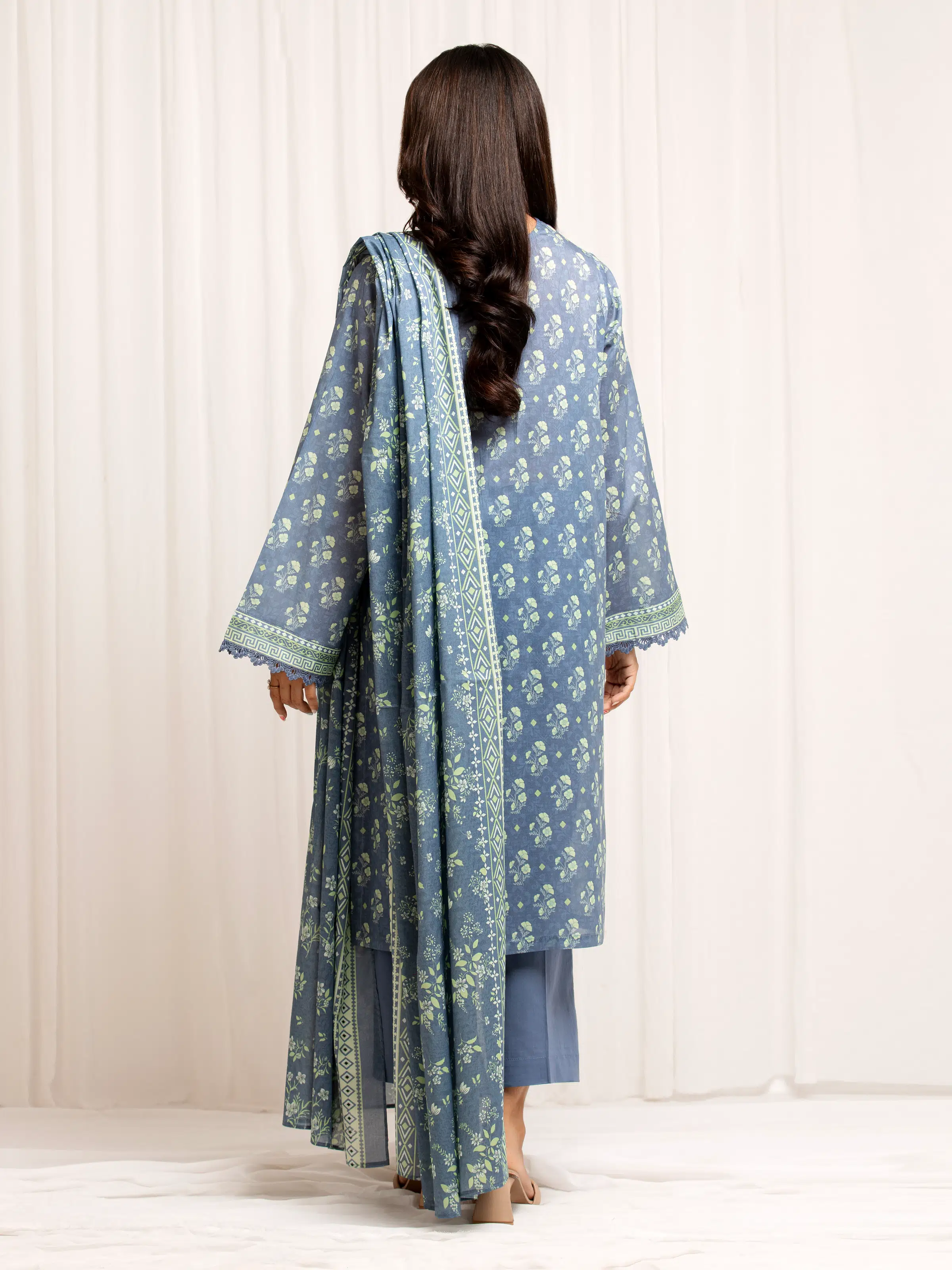Printed Lawn Suit - EWU6A1-36544-3P - Image 5