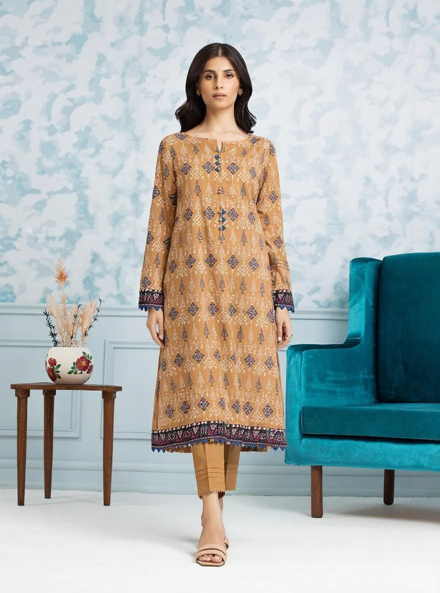 Unstitched Printed Khaddar Shirt - EWU24A3-28069S
