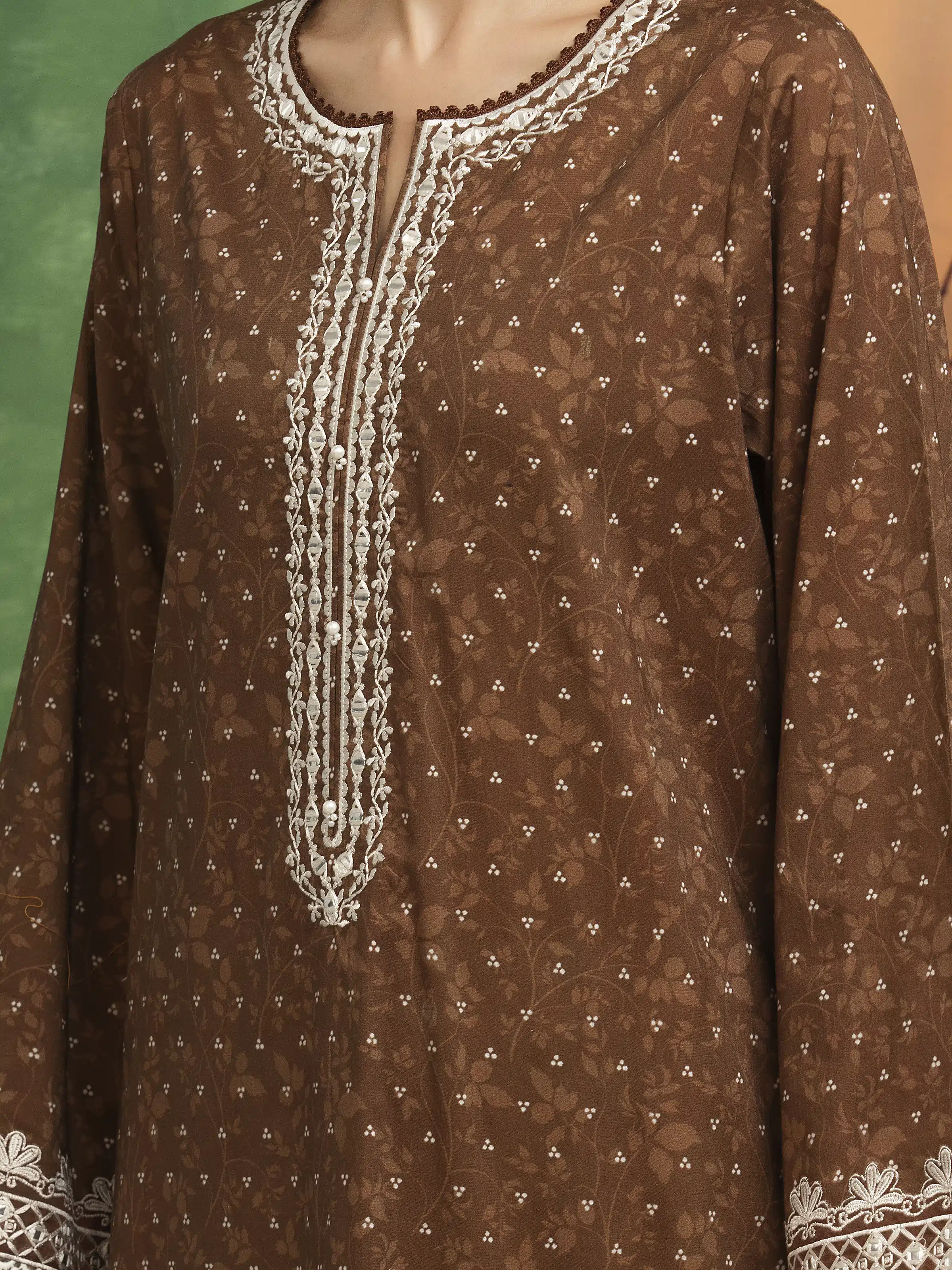 Embroidered Lawn Shirt Trouser - EWU5V1-31466ST - Image 4