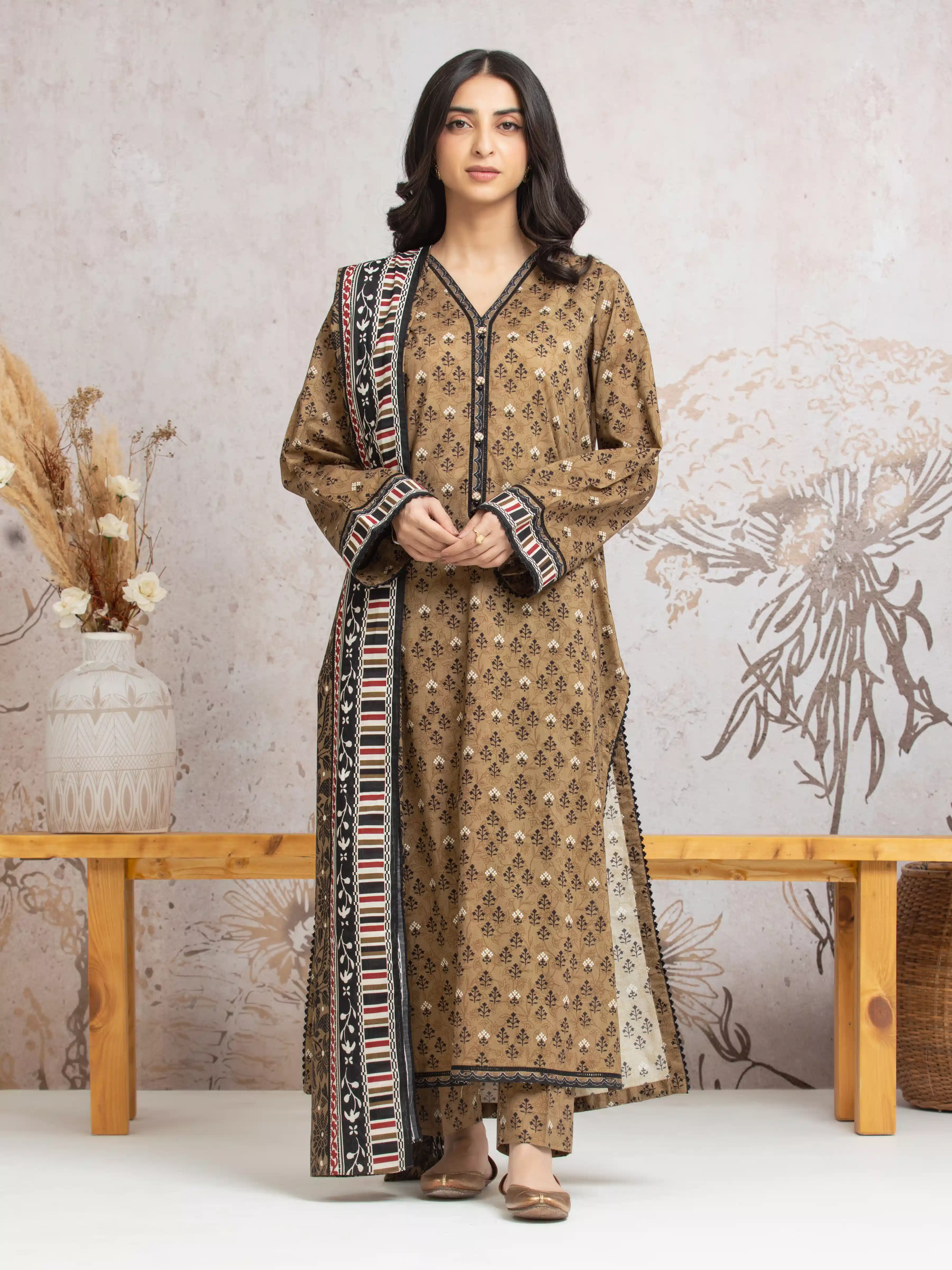 Printed Cambric Suit - EWU24A2-29637-3P