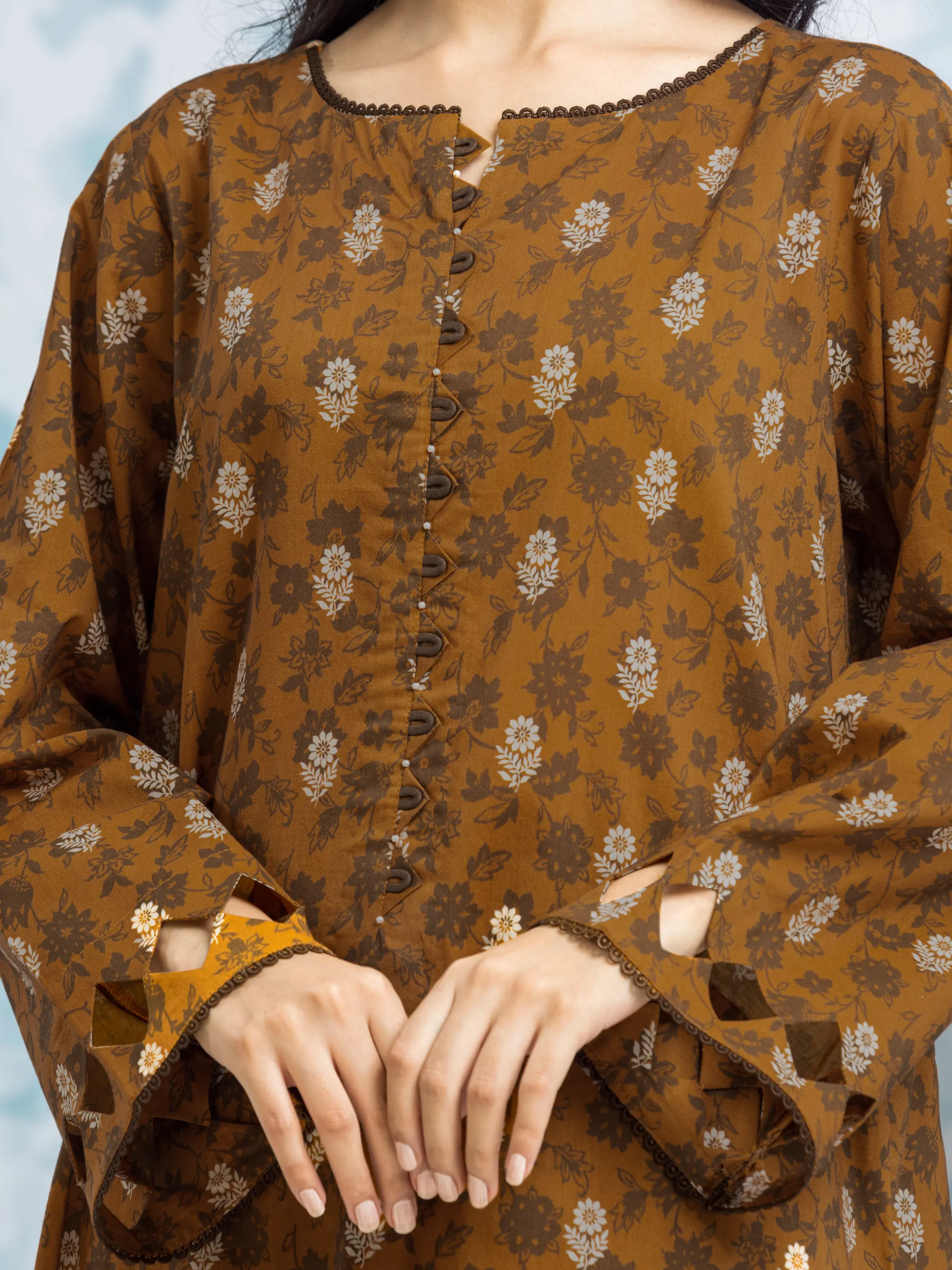 Printed Khaddar Suit - EWU24A3-29643-3P - Image 3
