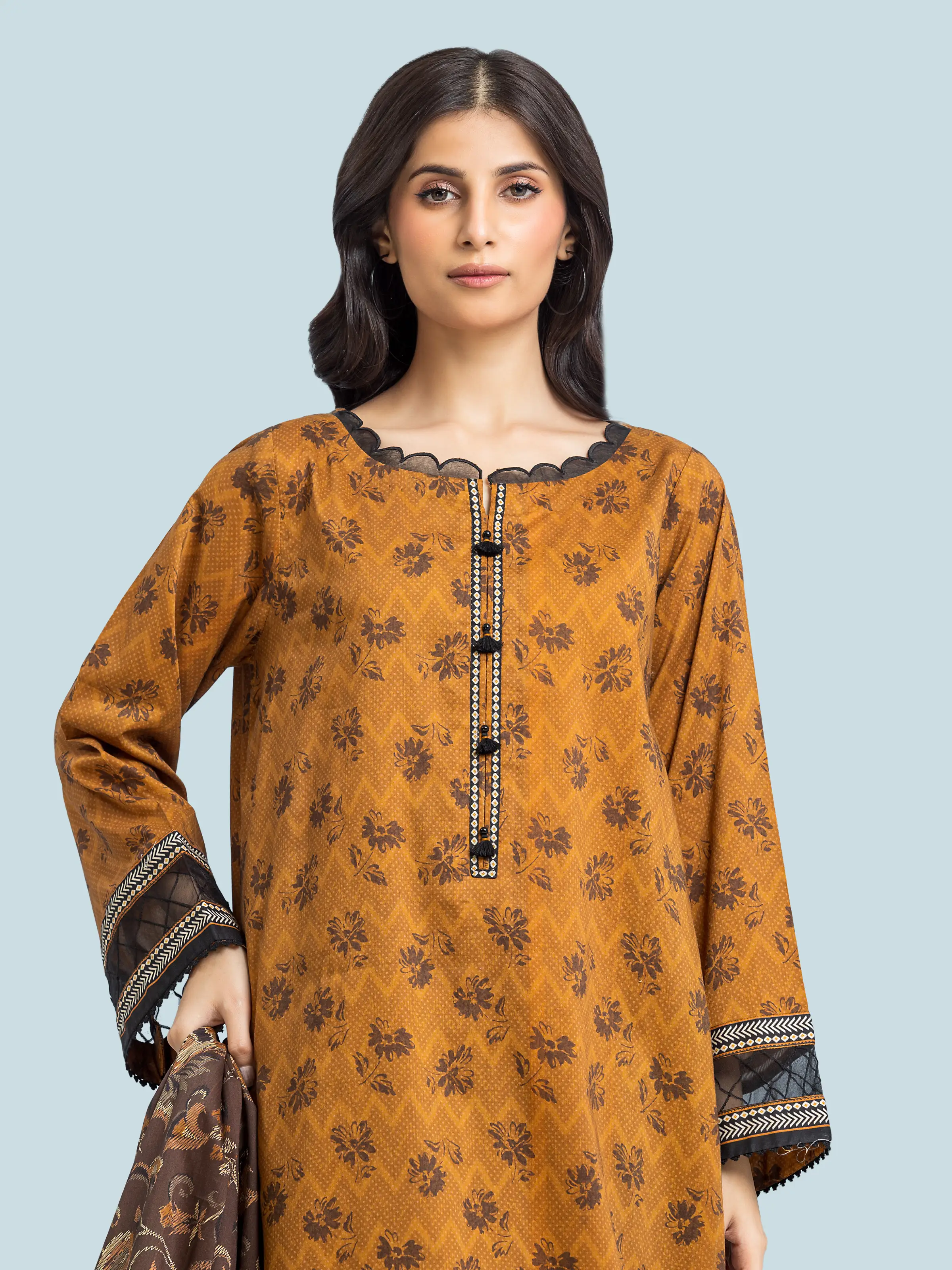 Printed Khaddar Suit - EWU24A3-29578-3P - Image 3