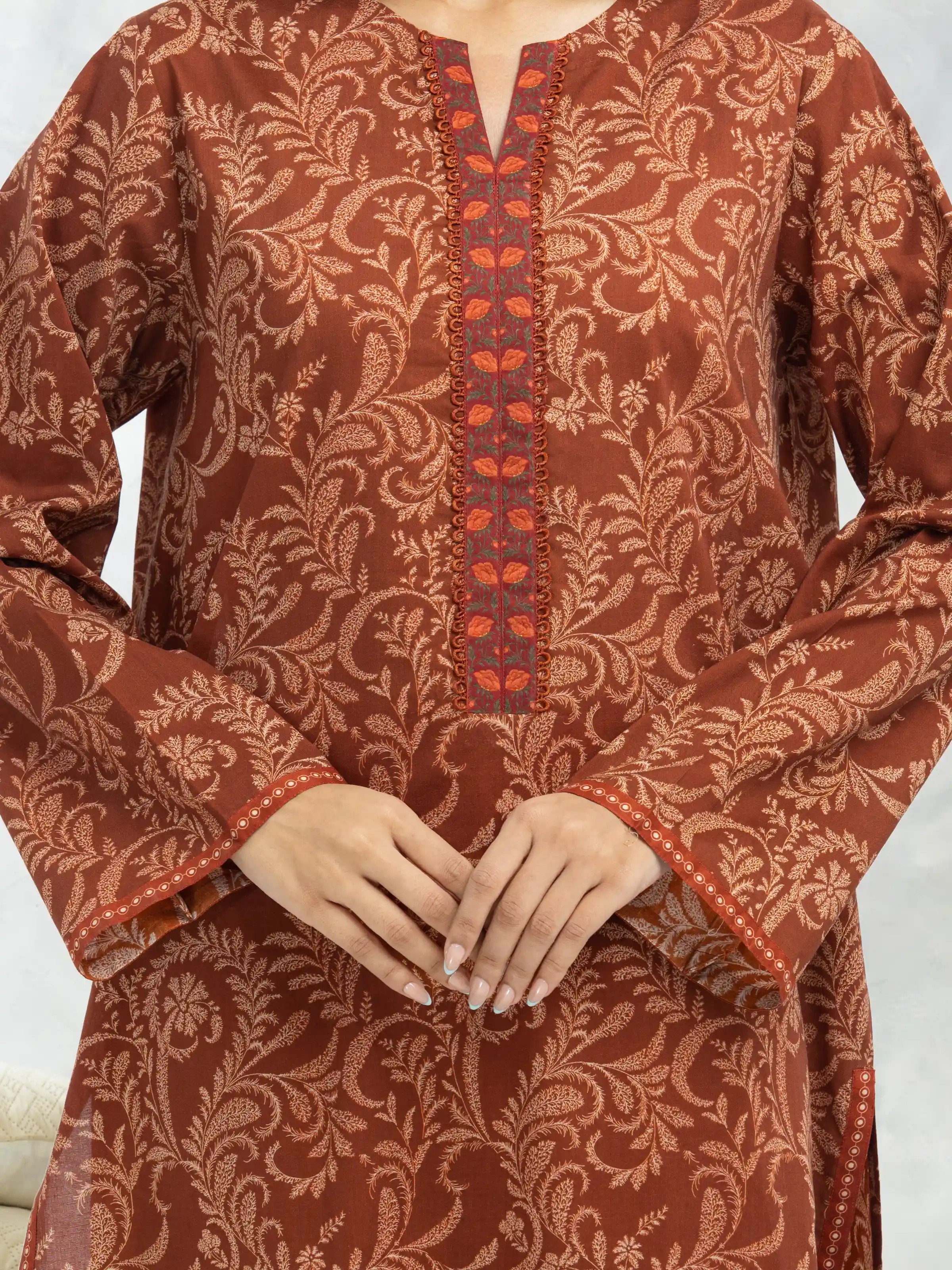 Printed Khaddar Suit - EWU24M3-104 - Image 3