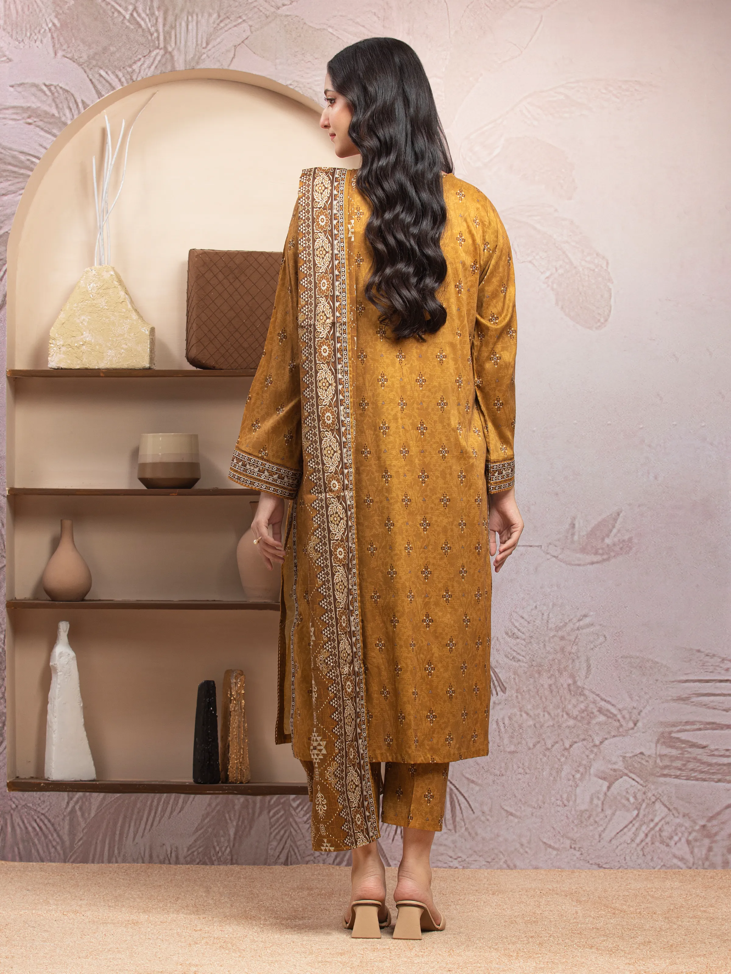 Printed Lawn Suit - EWU5A1-35028-3P - Image 2