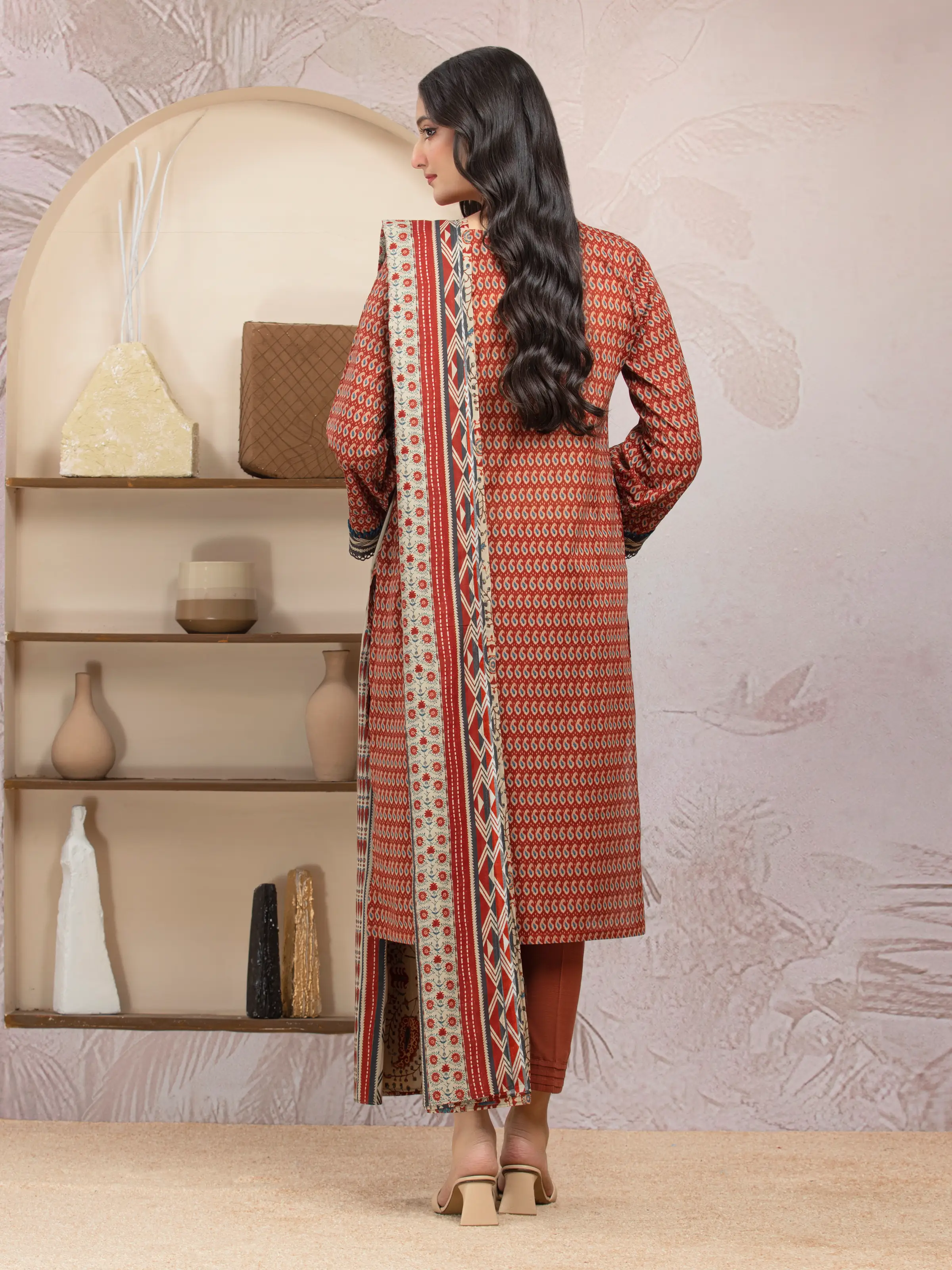 Printed Lawn Suit - EWU5A1-35211-3P - Image 2