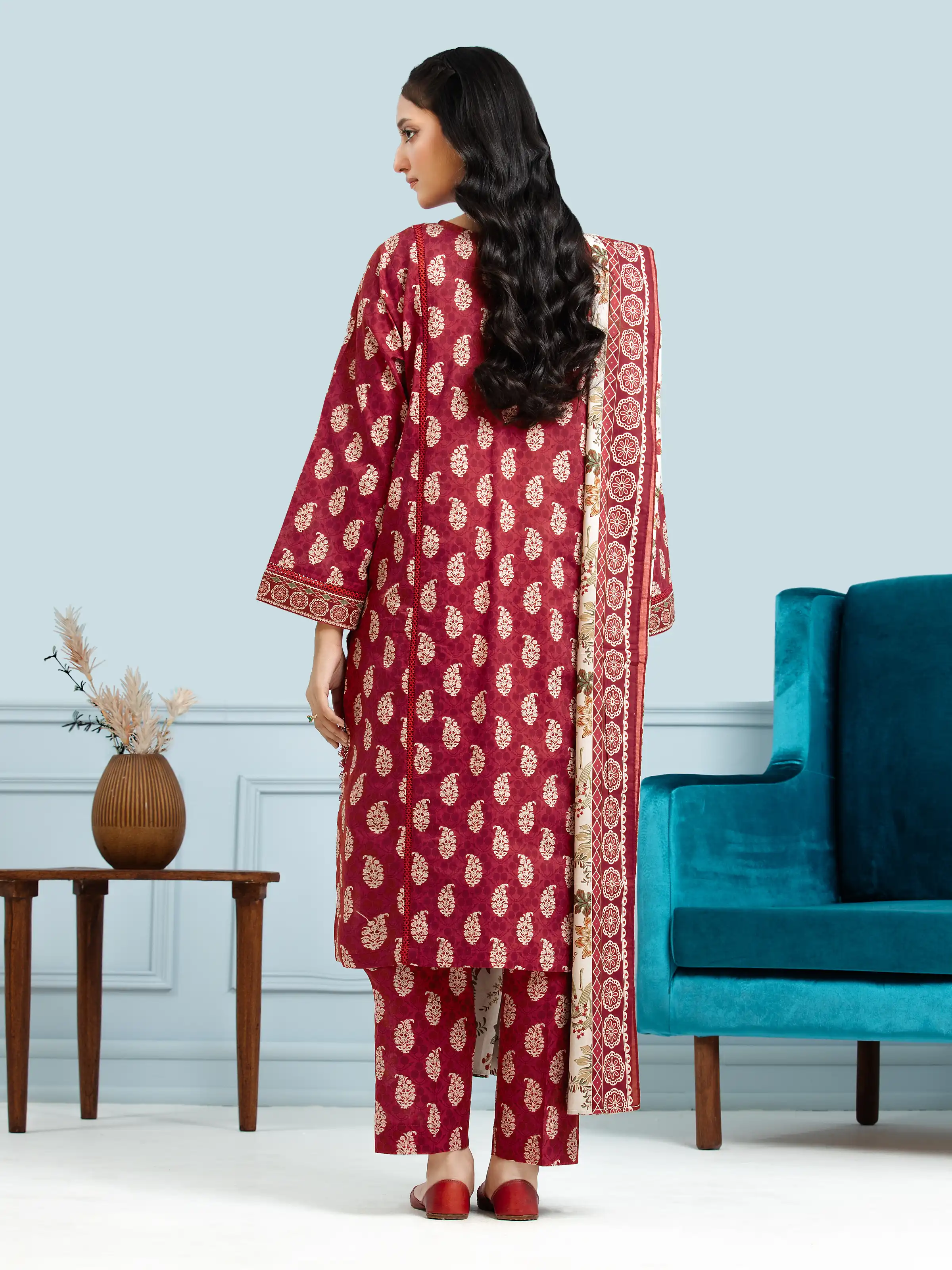 Printed Khaddar Suit - EWU24A3-29646-3P - Image 2
