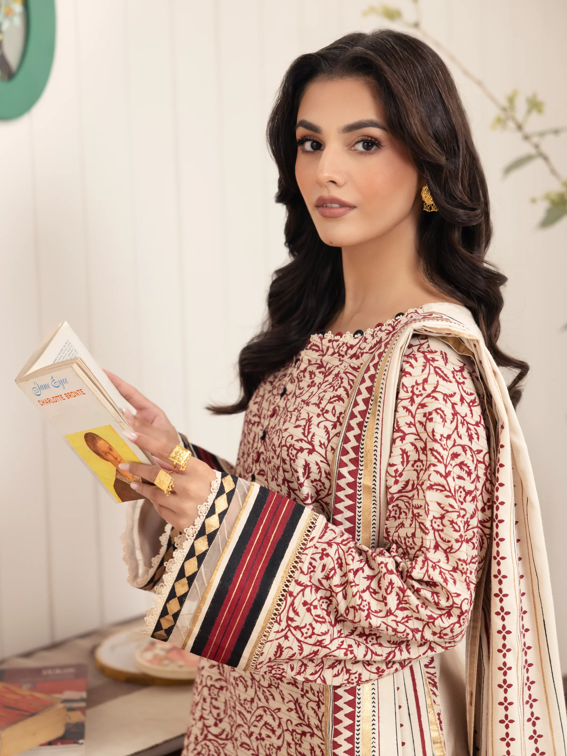 Block Print Cambric Suit - EWU24M1-051 - Image 2