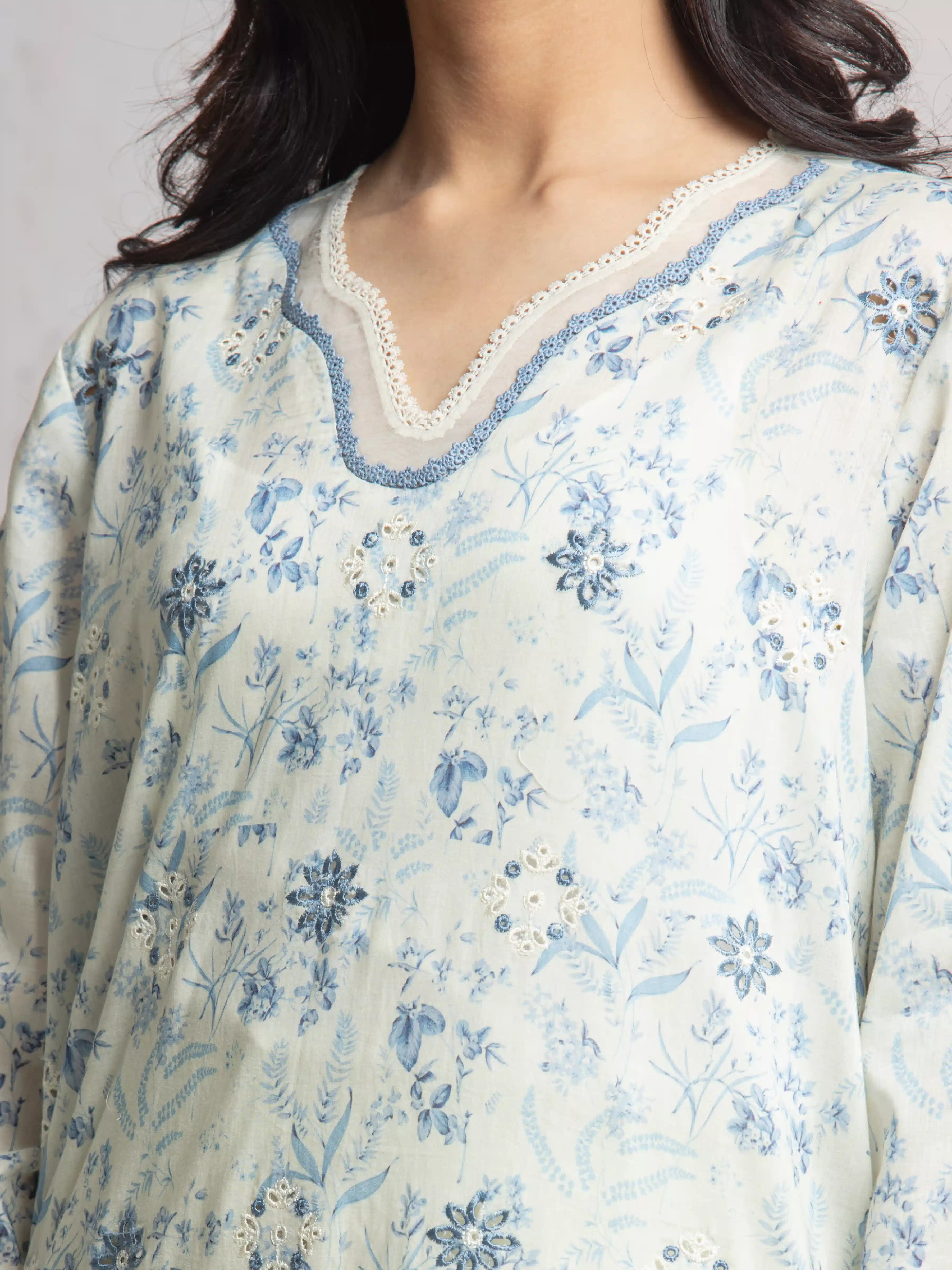 Embroidered Cambric Suit - EWU24V2-30031-3P - Image 2