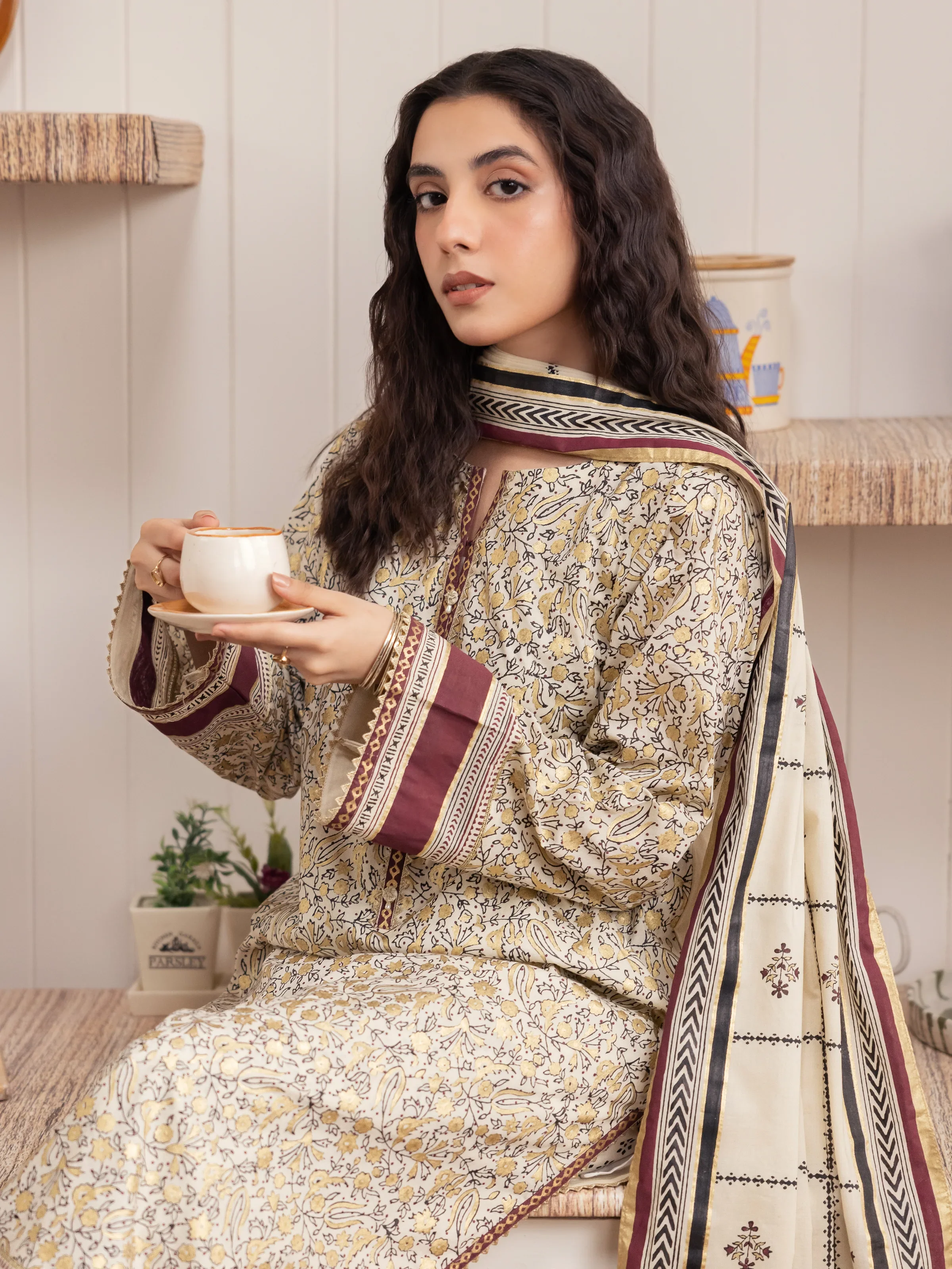 Block Print Cambric Suit - EWU24M1-060 - Image 4