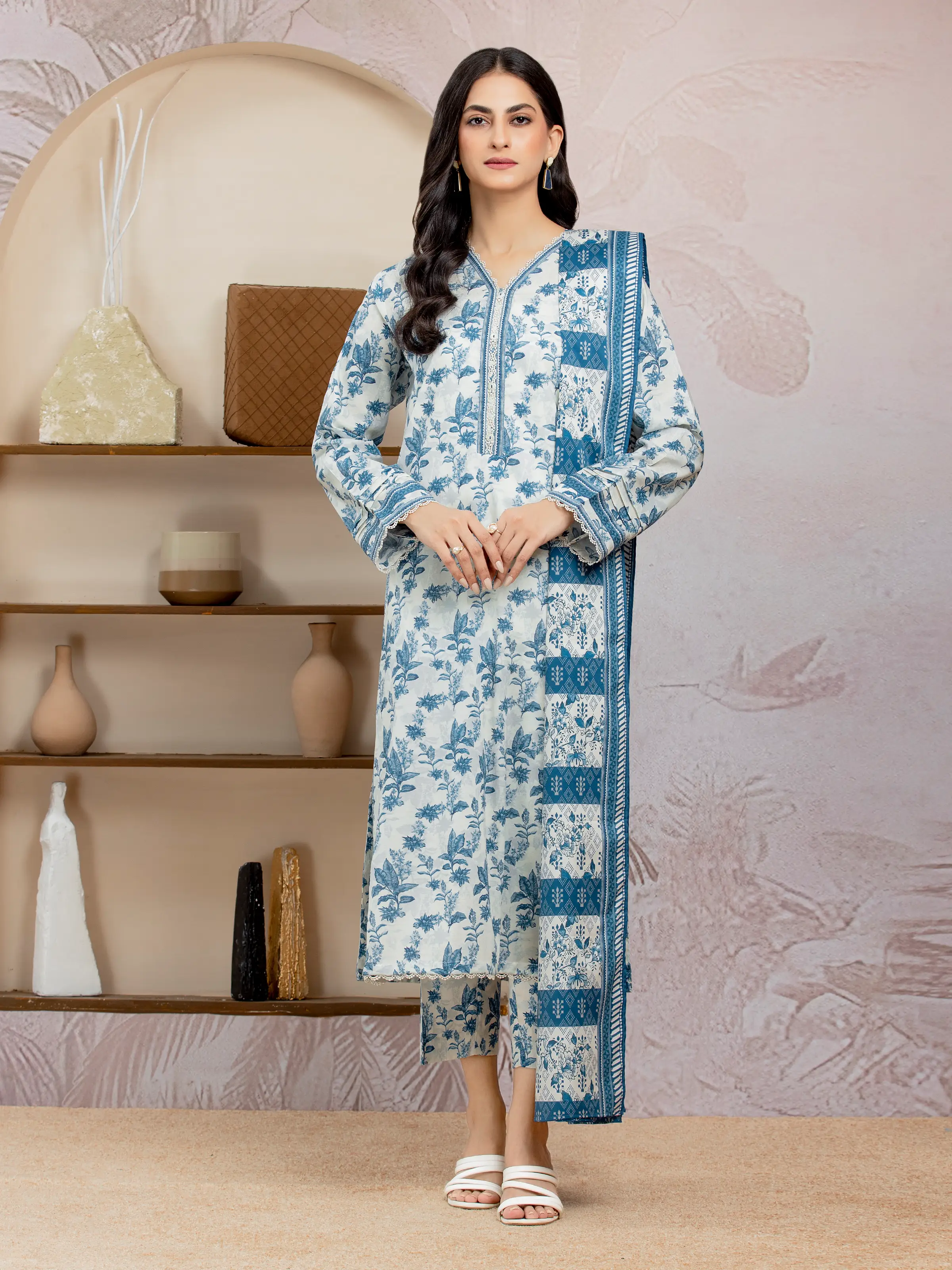 Printed Lawn Suit - EWU5A1-35019-3P