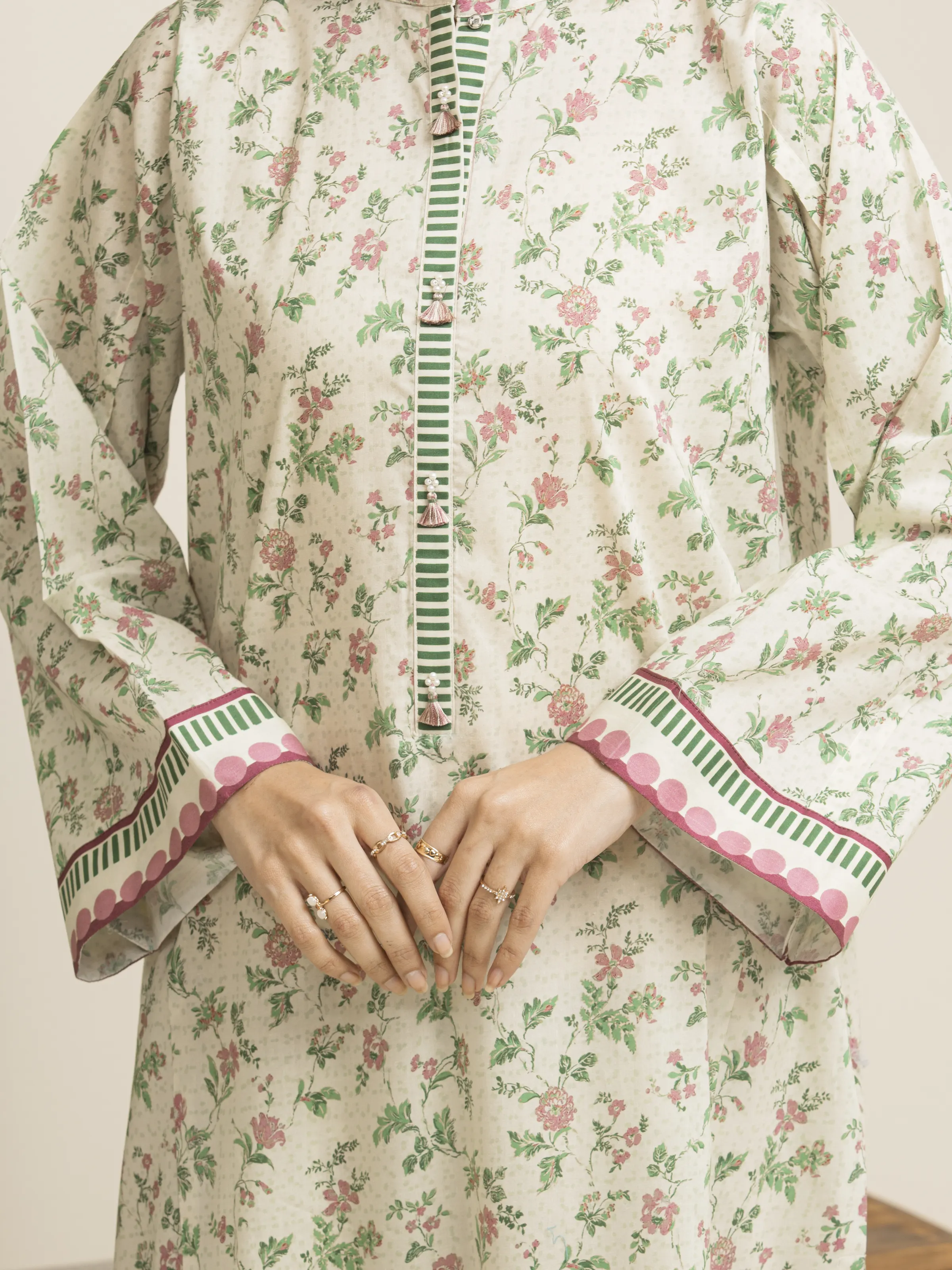 Printed Lawn Suit - EWU5A1-35152-3P - Image 5