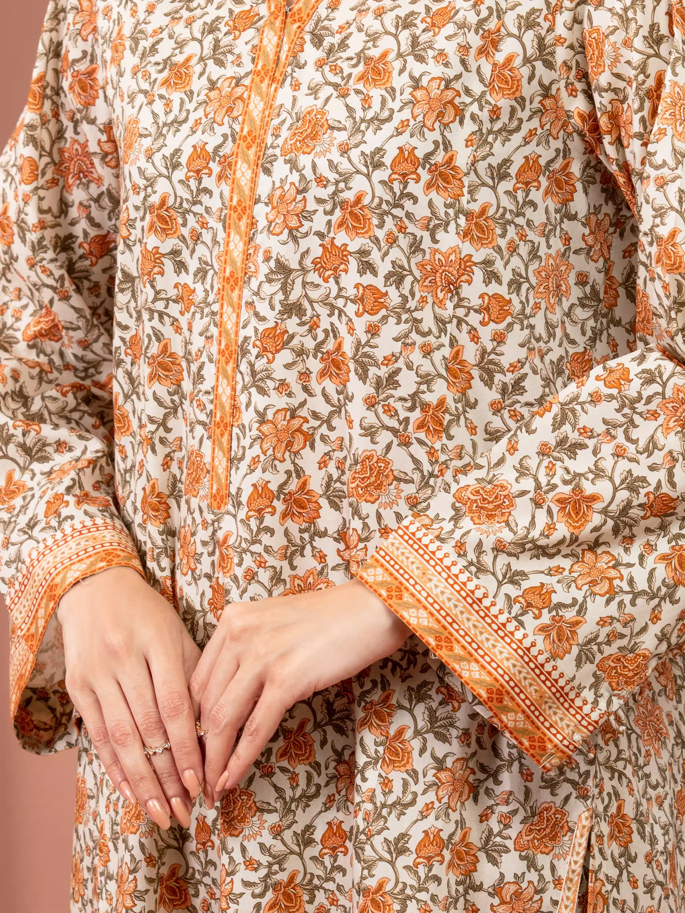 Printed Lawn Suit - EWU5A1-35153-3P - Image 5