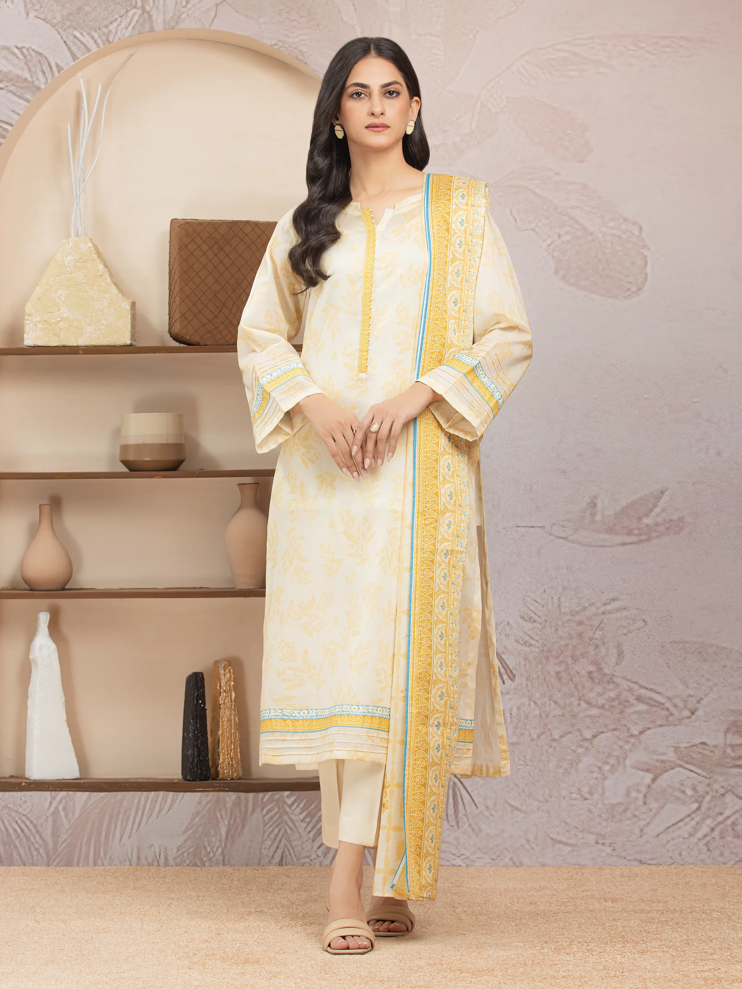 Printed Lawn Suit - EWU5A1-35201-3P